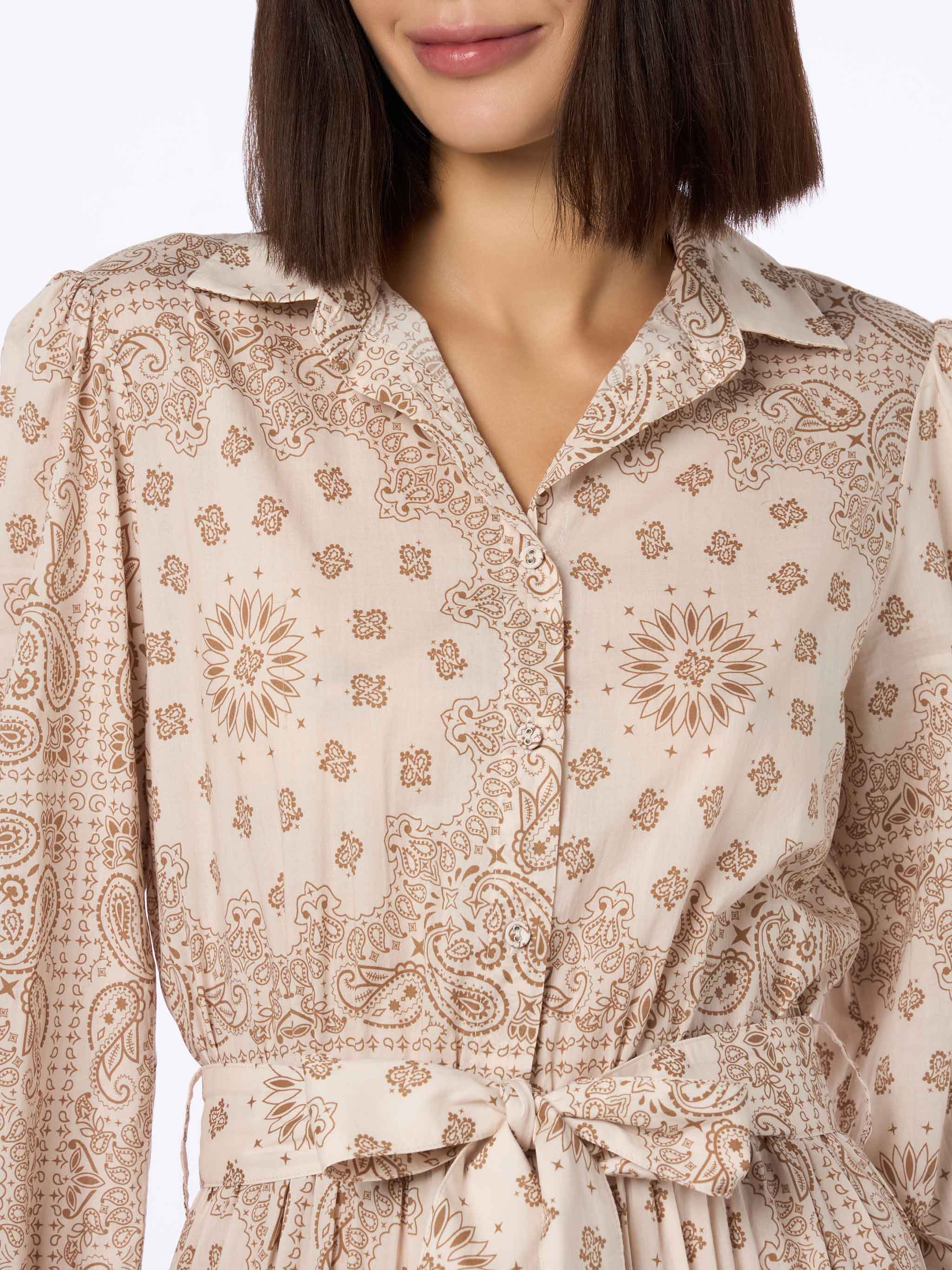 mc2-saint-barth-jensen-abito-lungo-donna-in-cotone-beige-fantasia-bandana image 3