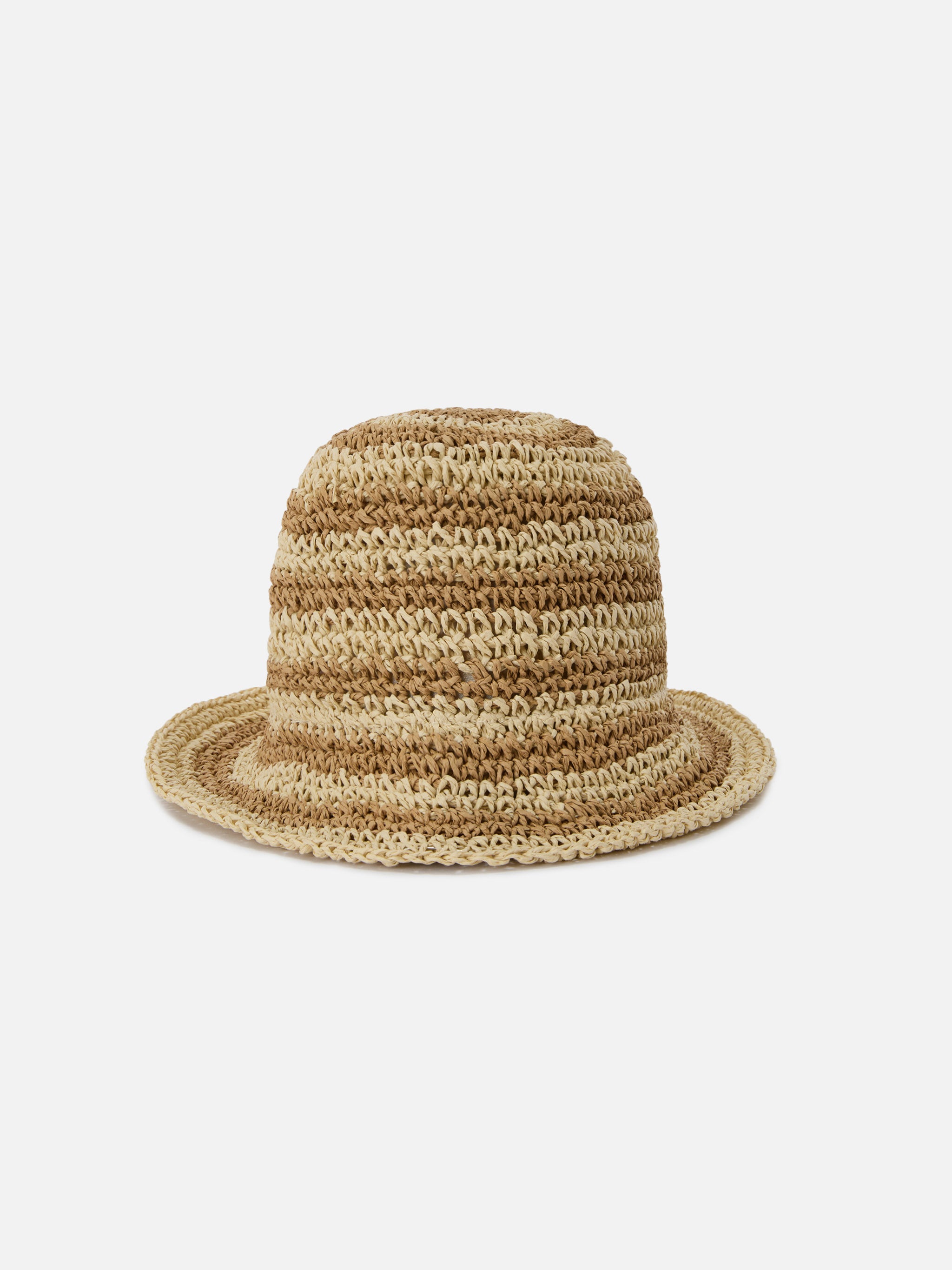 mc2-saint-barth-polly-bucket-hat-donna-beige-bianco-righe-logo-ricamato image 3