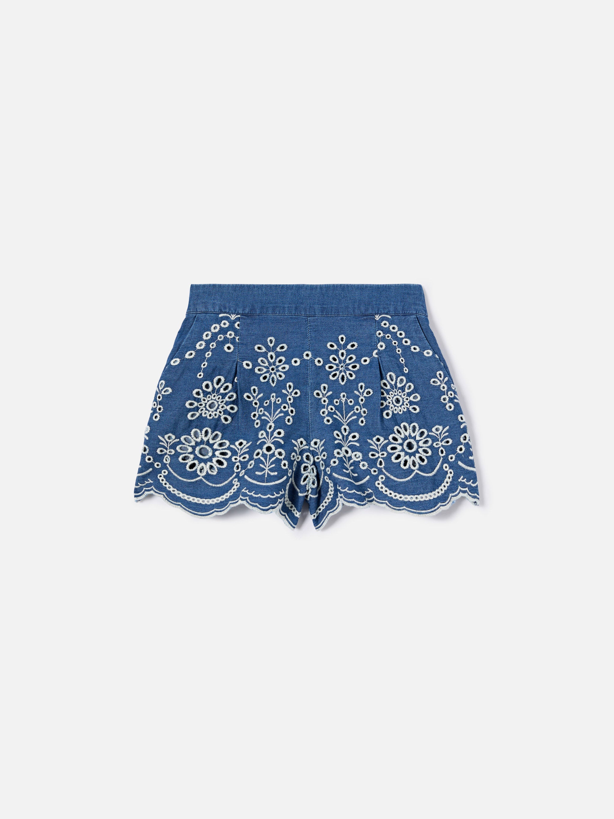 mc2-saint-barth-amani-jr-short-bambina-blu-chambray-con-ricamo image 1
