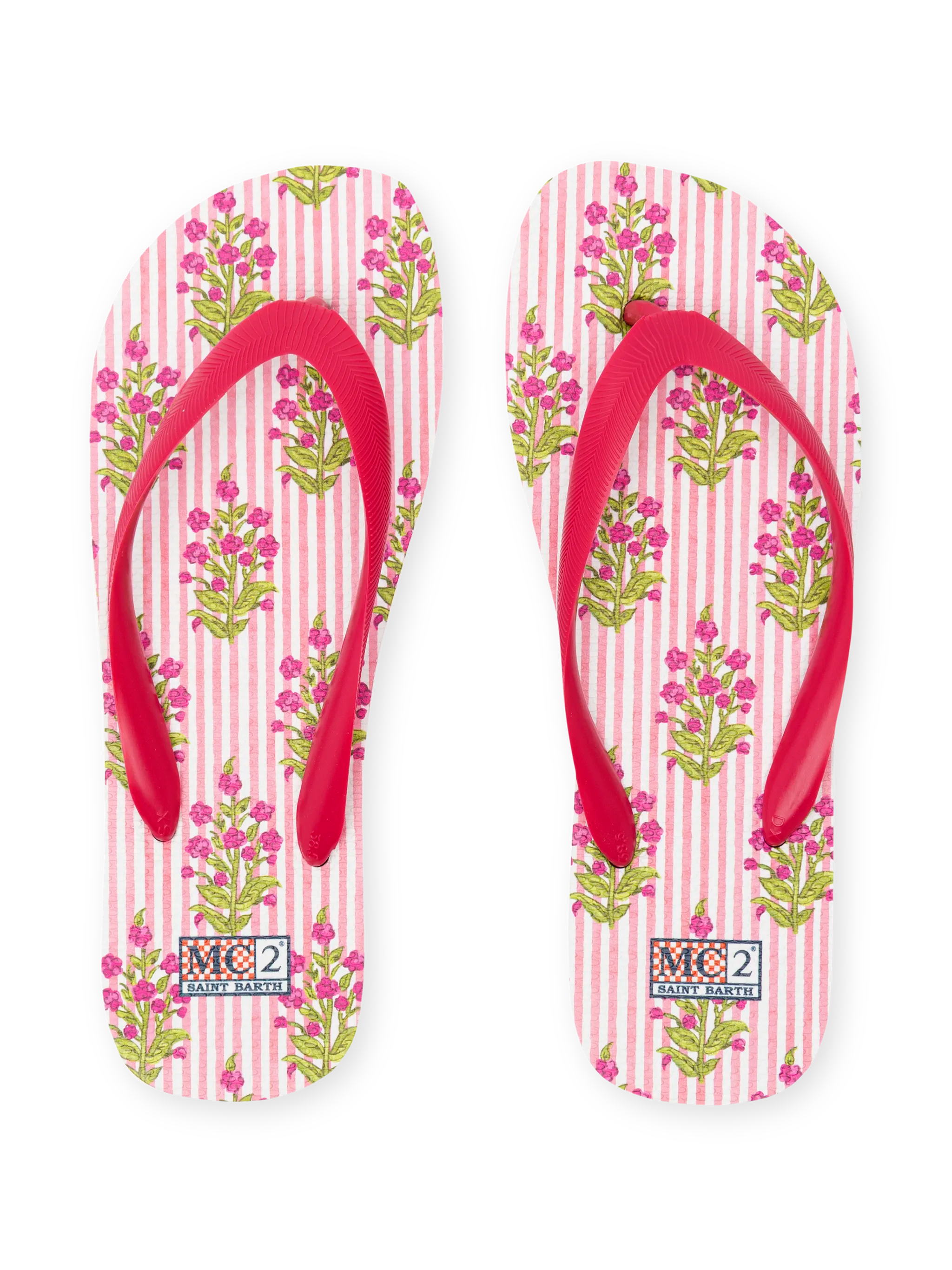 mc2-saint-barth-infradito-alma-con-stampa-floreale-rosa image 3