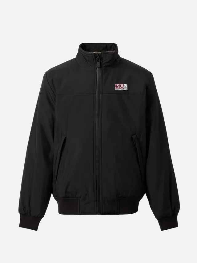 mc2-saint-barth-bomber-country-jr-nero-con-interno-in-pelliccia-da-ragazzo image 1