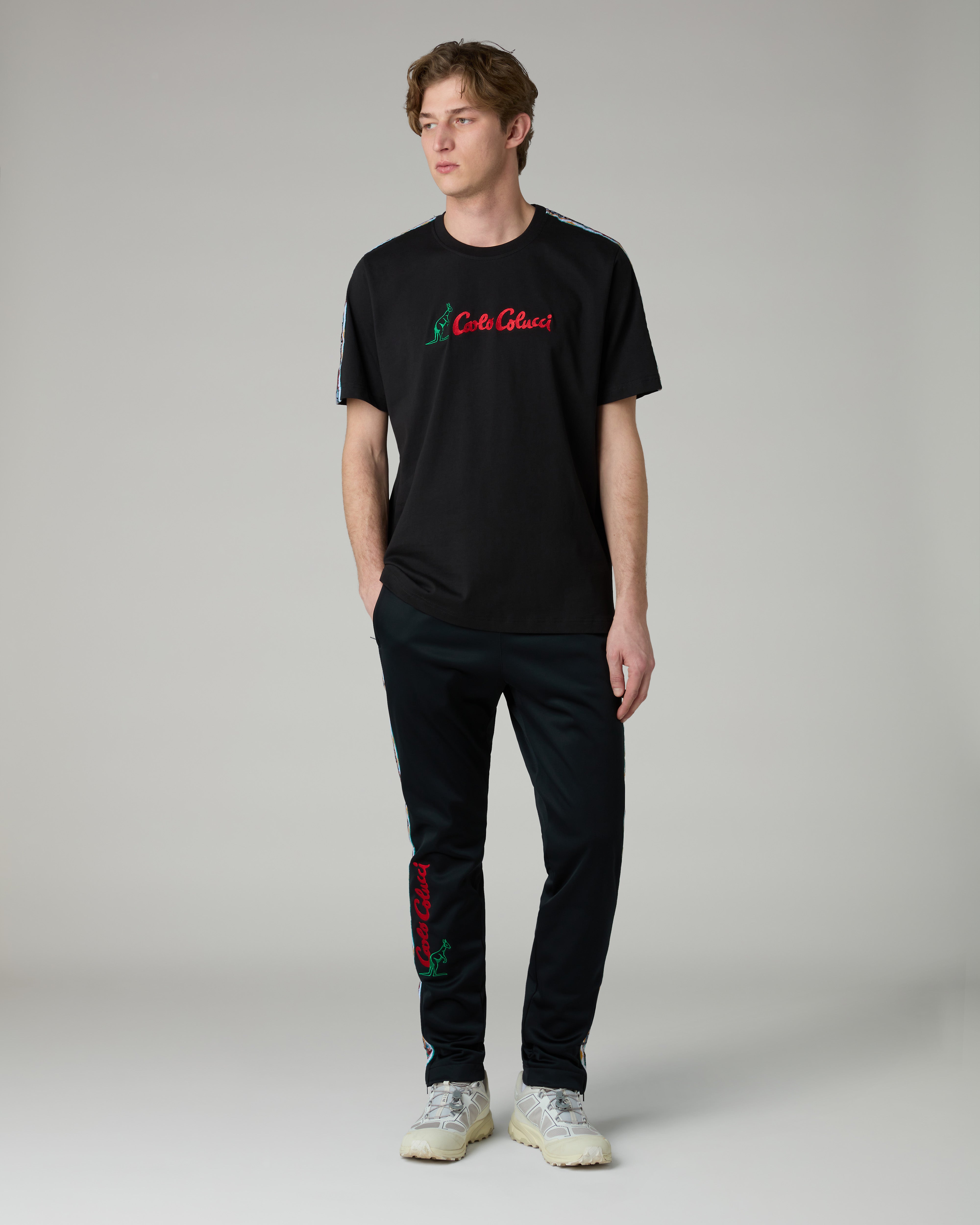 australian-x-carlo-colucci-color-tape-t-shirt-nera-regular-fit image 2