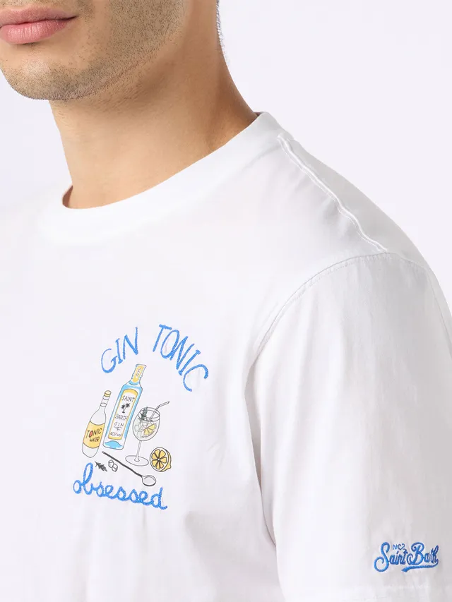 mc2-saint-barth-t-shirt-uomo-in-cotone-con-ricamo-cocktail-gin-tonic-obsessed image 1