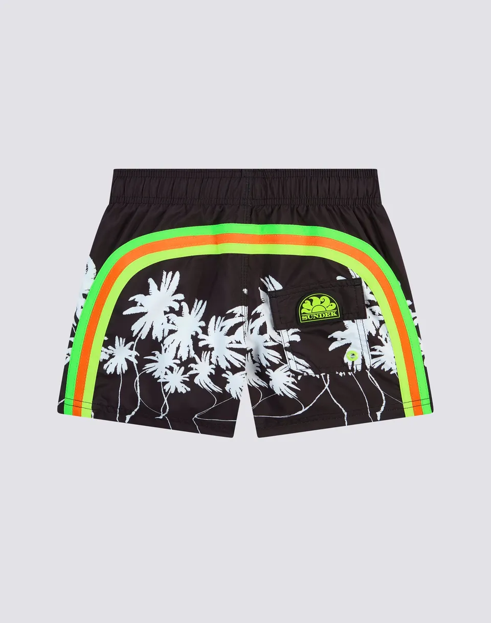 sundek-costume-da-bagno-corto-bambino-black-palm-in-repreve image 1