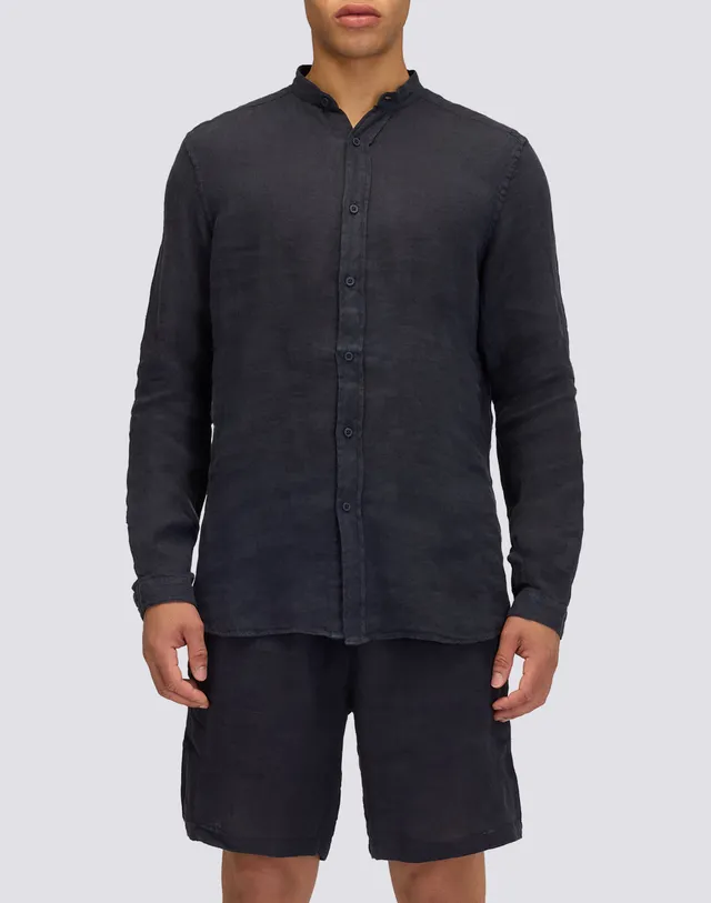 sundek-goldenwave-camicia-uomo-in-lino-tinto-capo-con-collo-alla-coreana image 1