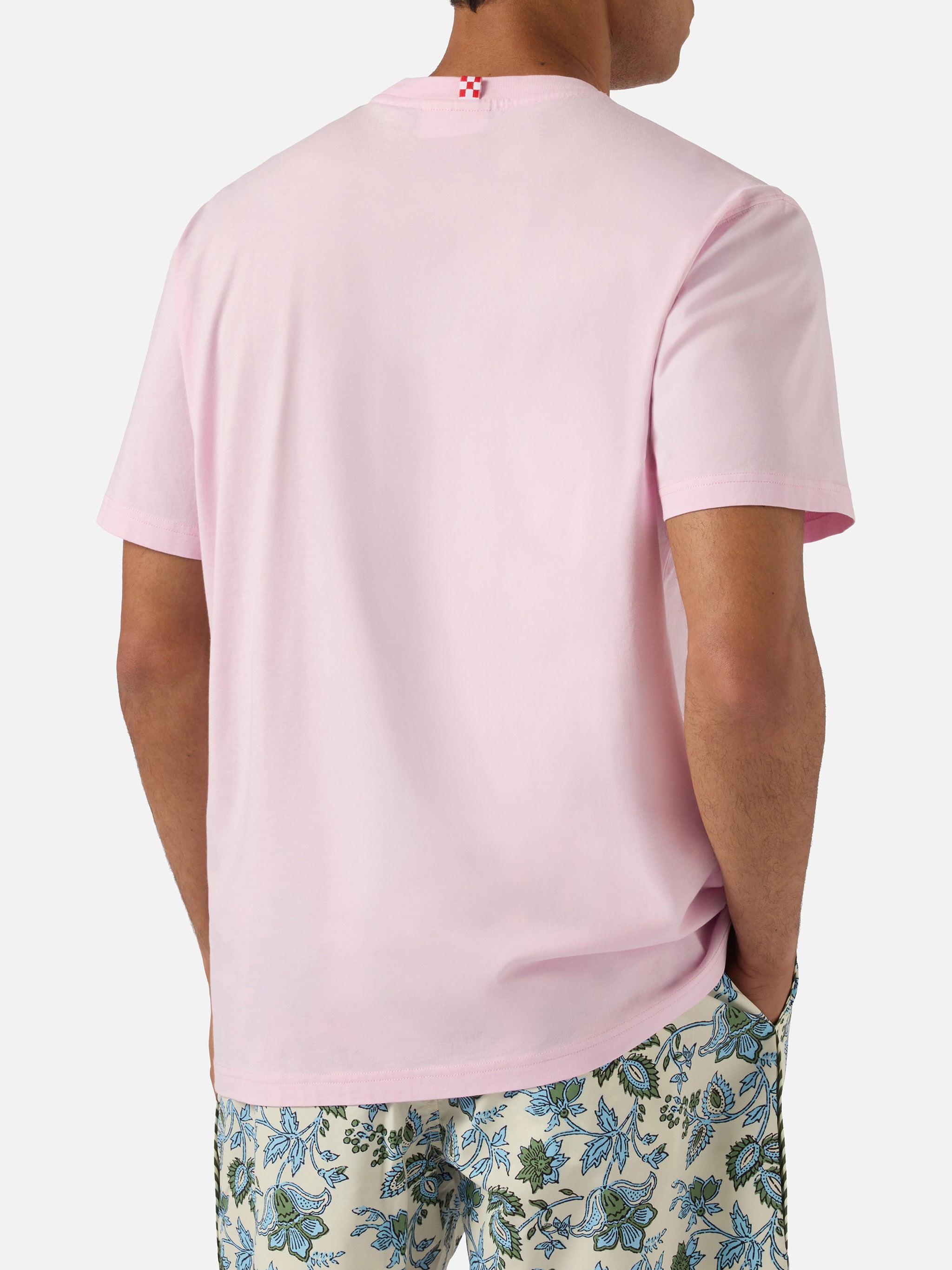 mc2-saint-barth-t-shirt-dover-uomo-in-cotone-rosa-con-ricamo-logo image 4