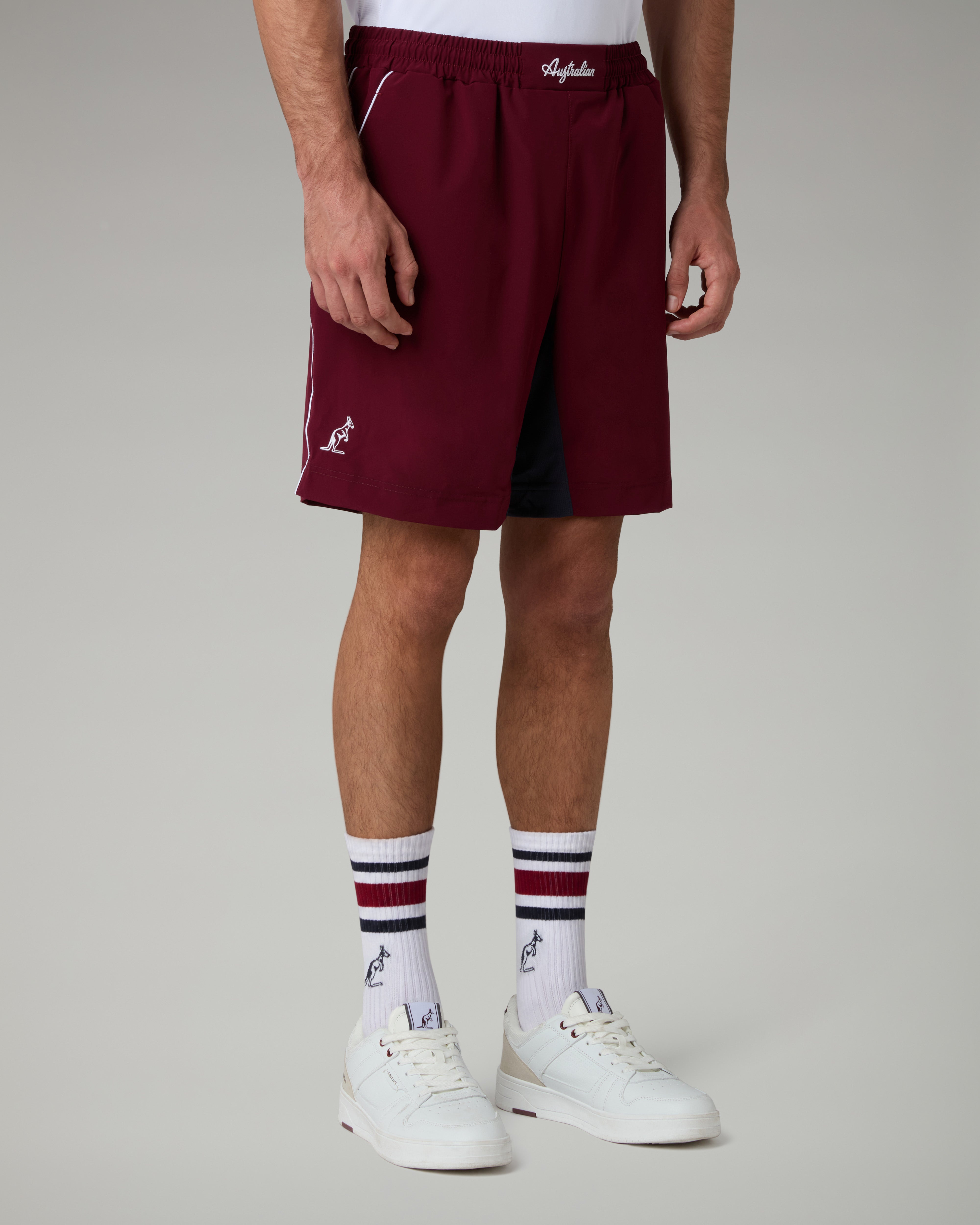 australian-slam-classic-short-short-tennis-bi-elastico-rubino image 1