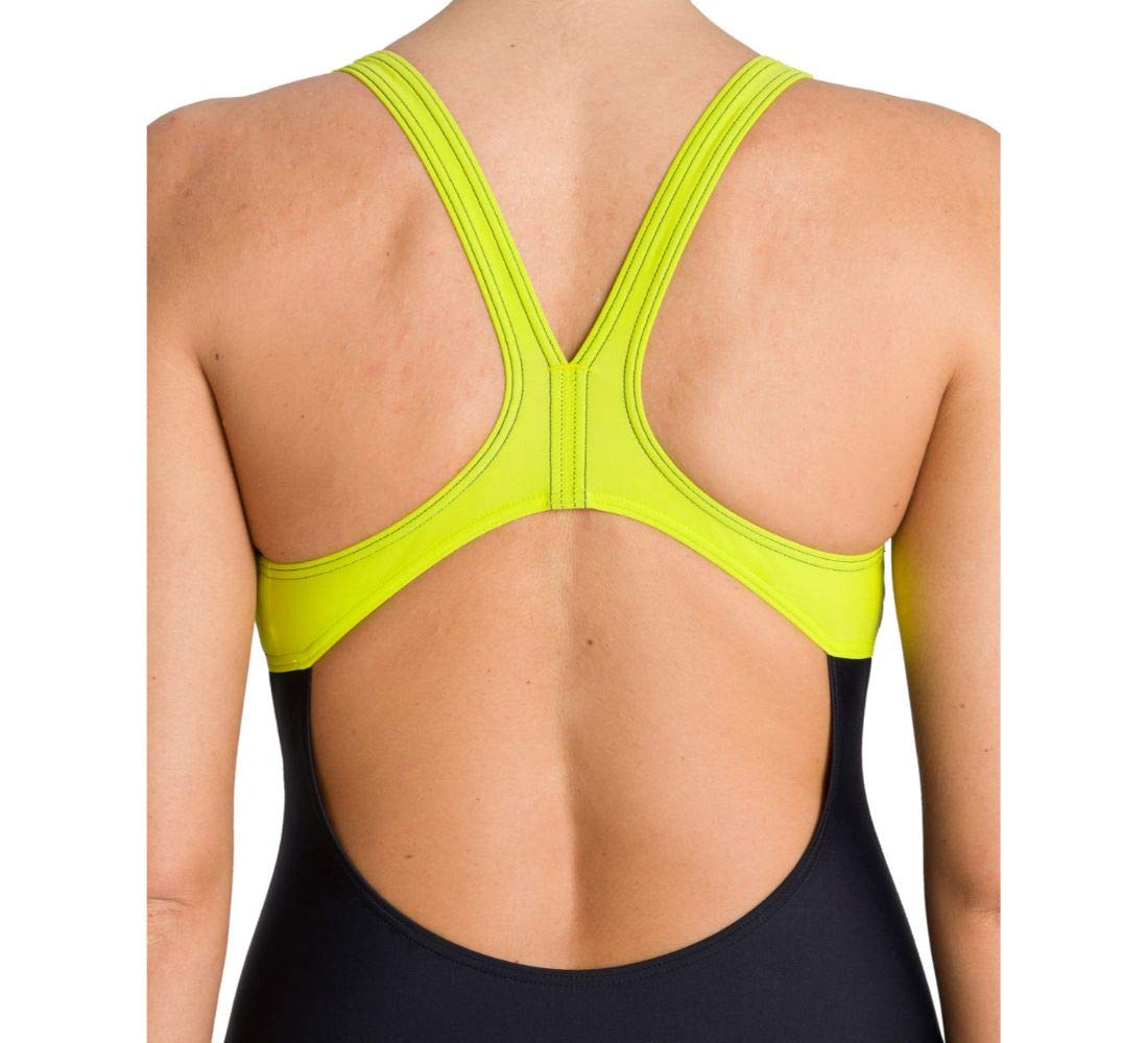 arena-spirit-swim-pro-back-costume-intero-donna-nero-verde image 4