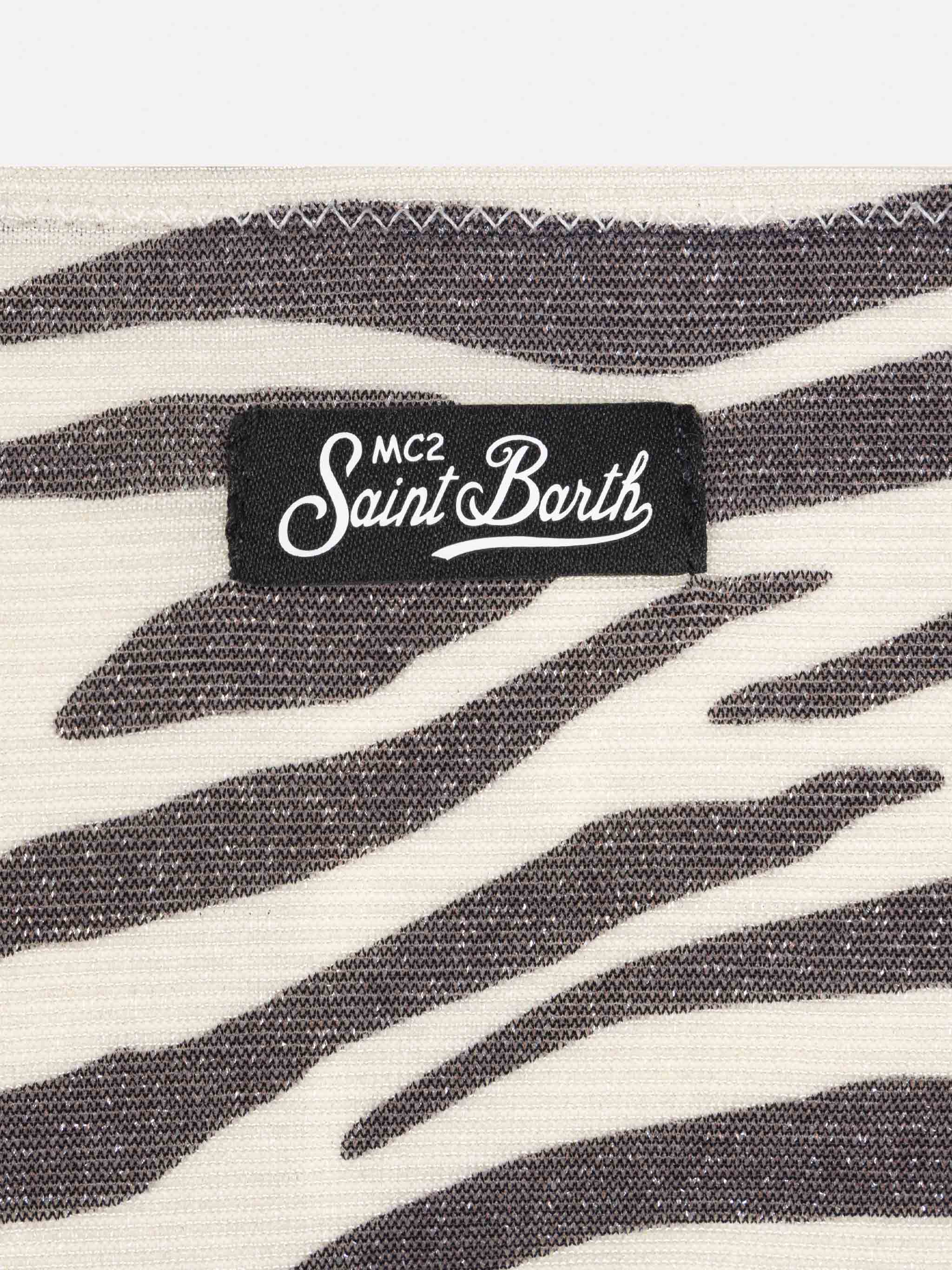 bikini-bralette-mc2-saint-barth-paloma-jr-in-lurex-con-stampa-zebra image 3