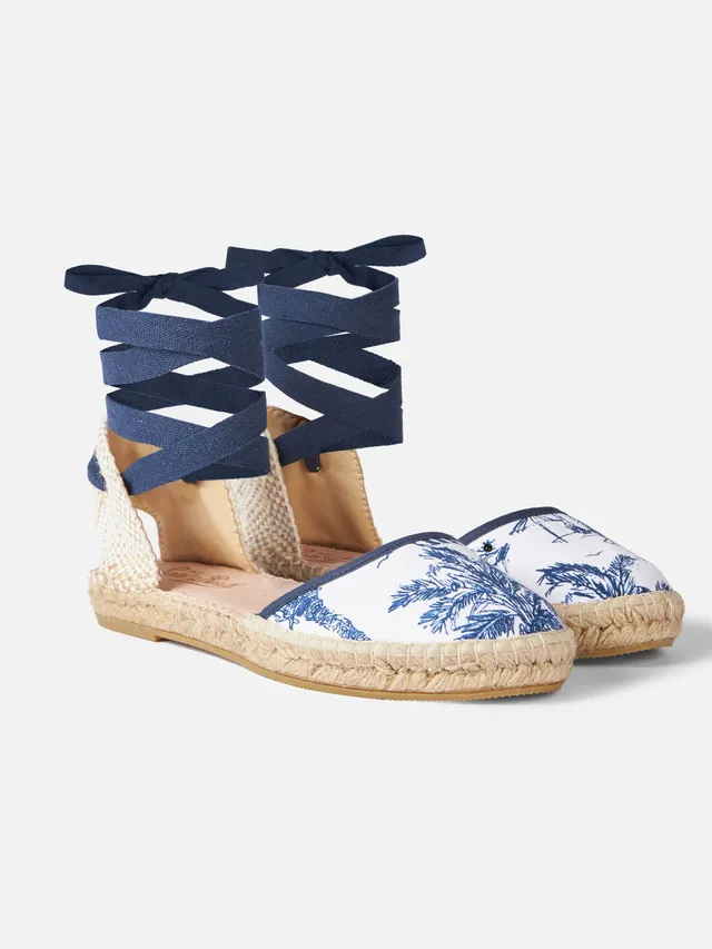 mc2-saint-barth-soe0007-espadrillas-piatte-toile-de-jouy-con-laccio-blu image 1