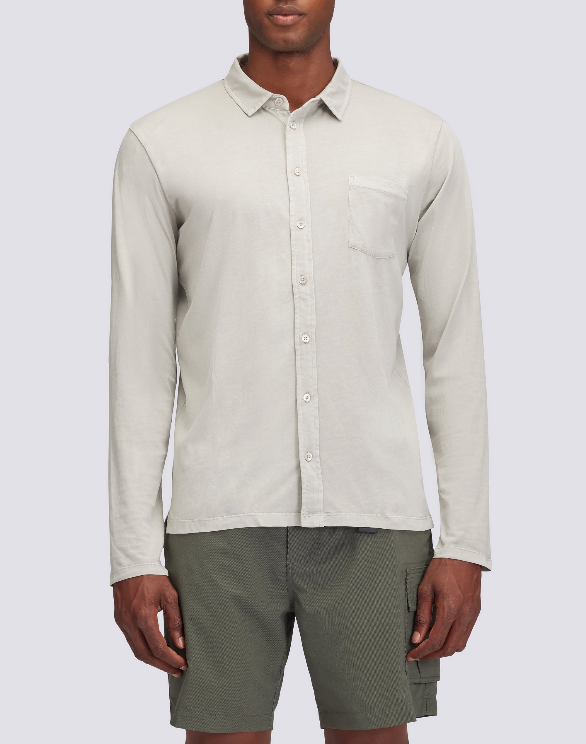 sundek-camicia-uomo-maniche-lunghe-in-cotone-jersey-tinto-capo image 1