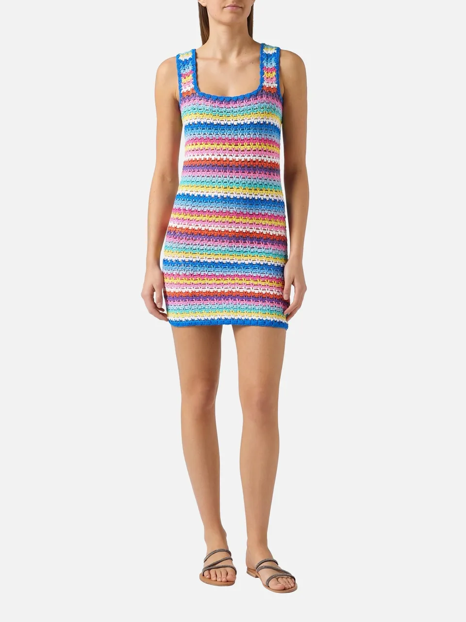 mc2-saint-barth-jaisal-abito-mini-donna-in-cotone-crochet-multicolor image 1