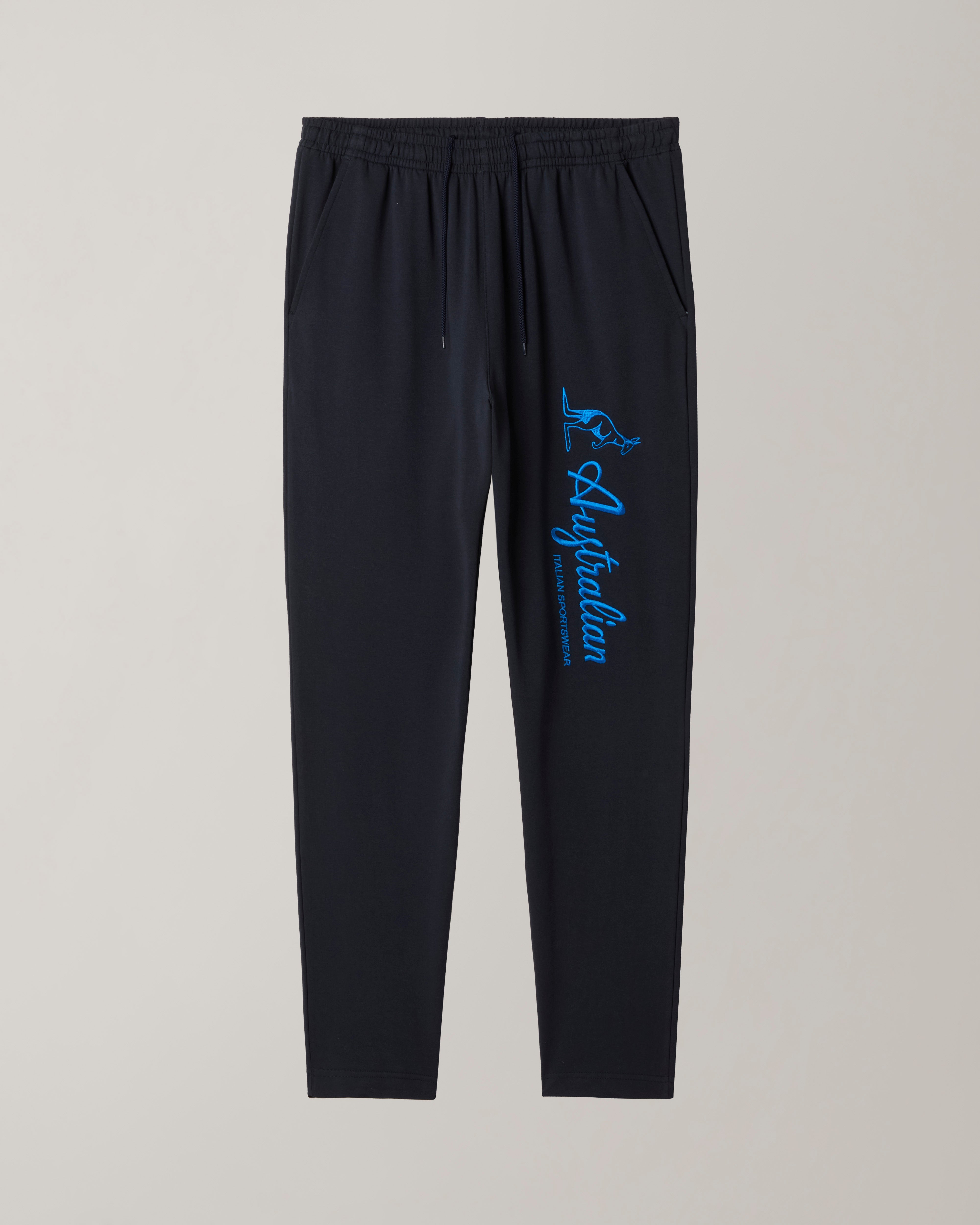 australian-statement-logo-track-pant-pantalone-felpa-uomo-blu-navy-made-in-italy image 7