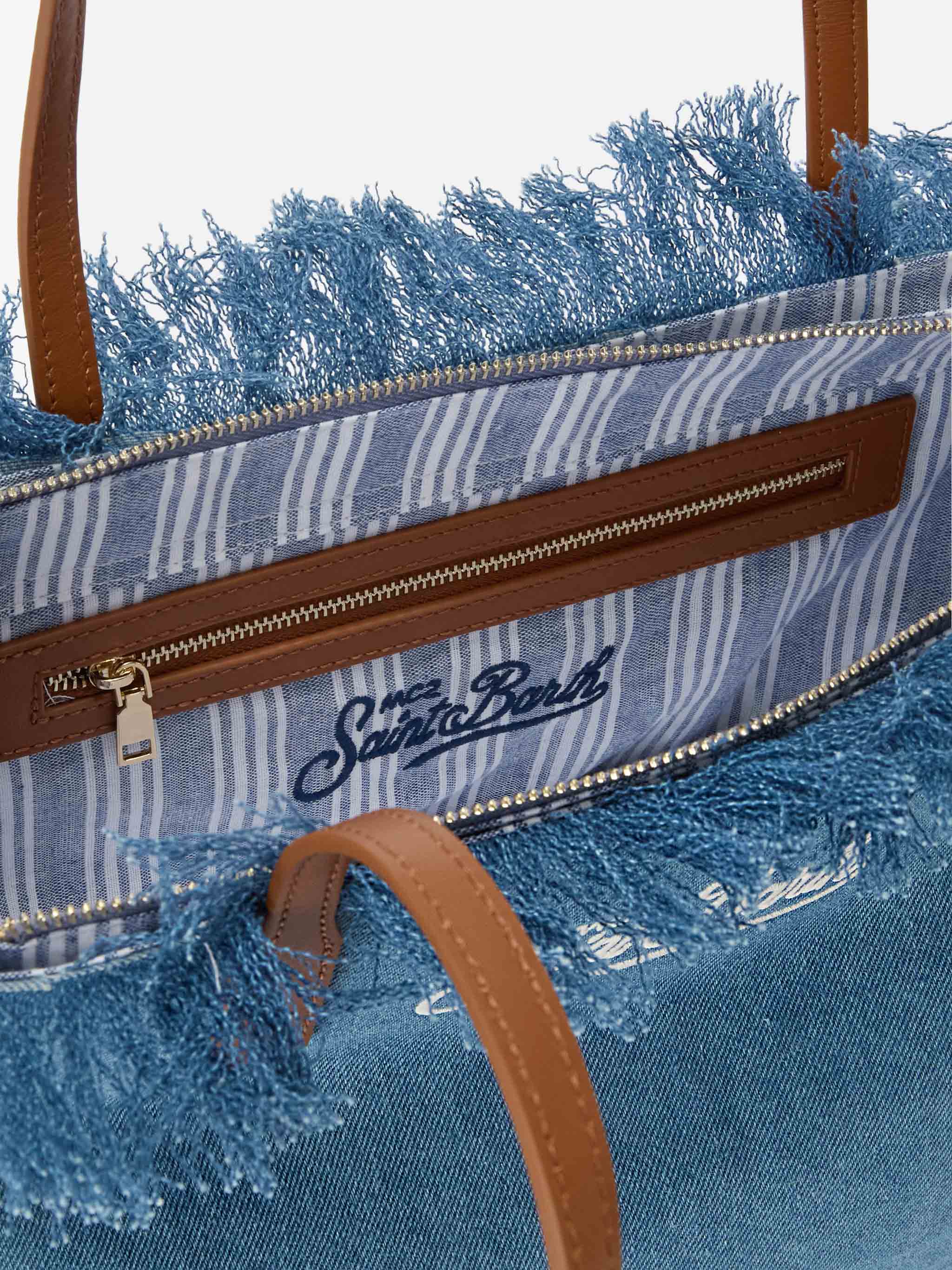 mc2-saint-barth-city-borsa-shopper-medium-denim-con-frange-blu image 5