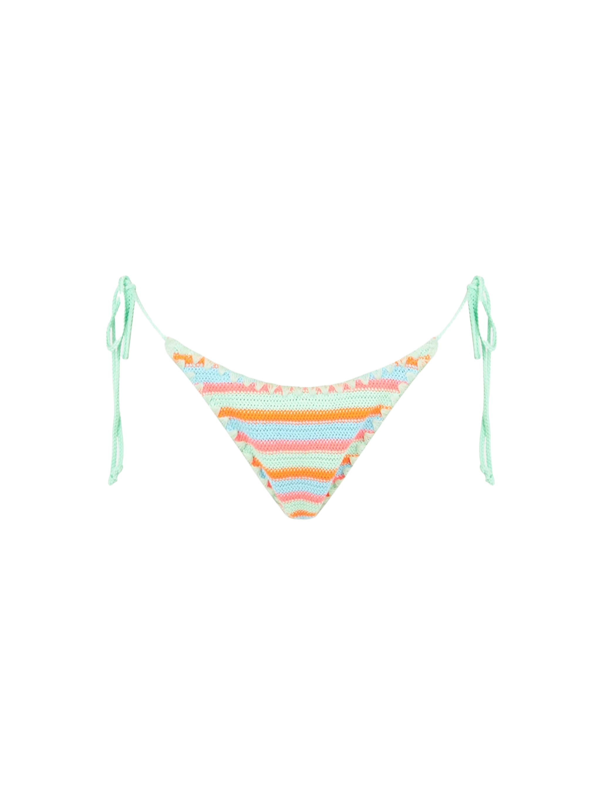 mc2-saint-barth-slip-mare-marielle-crochet-a-righe-verde-acqua-e-arancione-fluo image 1