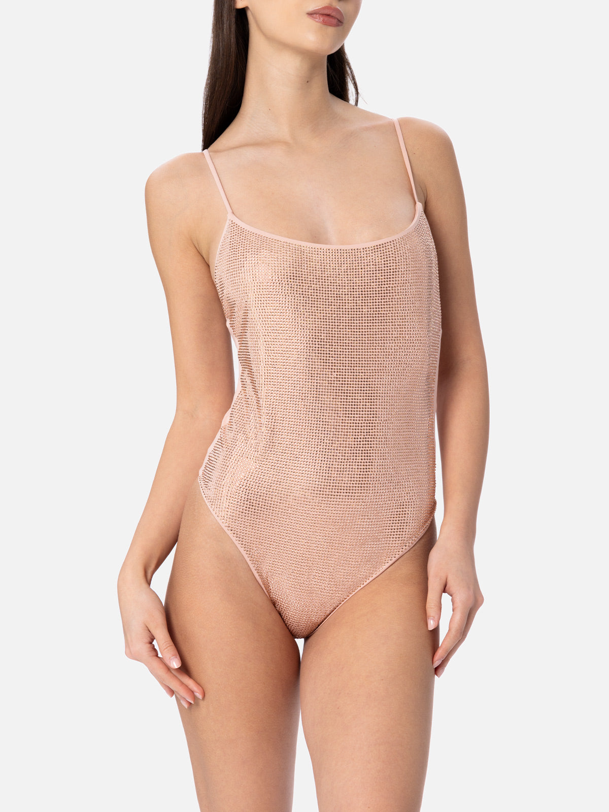 mc2-saint-barth-cecille-costume-intero-rosa-gold-con-strass-e-lurex image 2