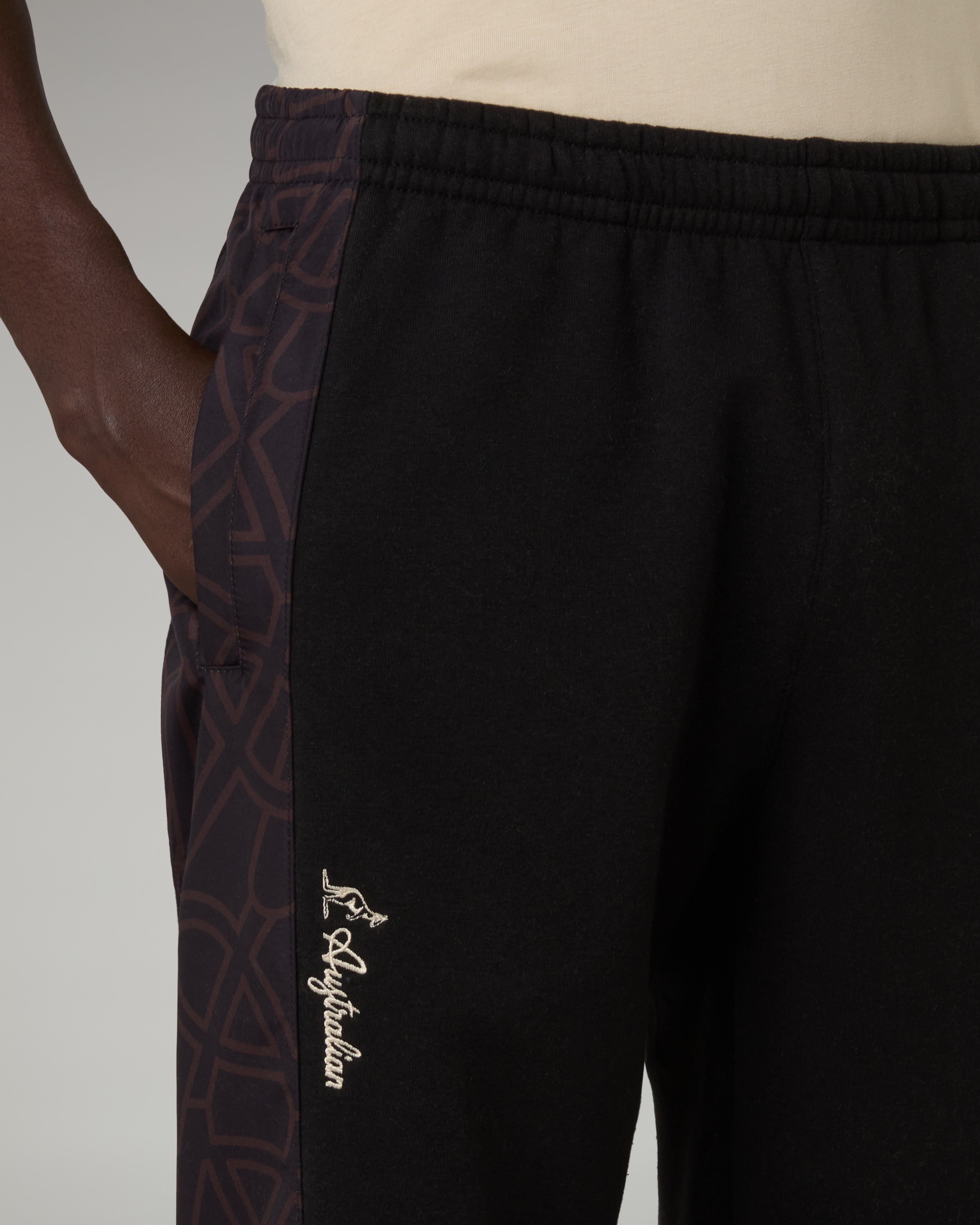 australian-iconissima-track-pant-nero-in-felpa-e-smash image 4