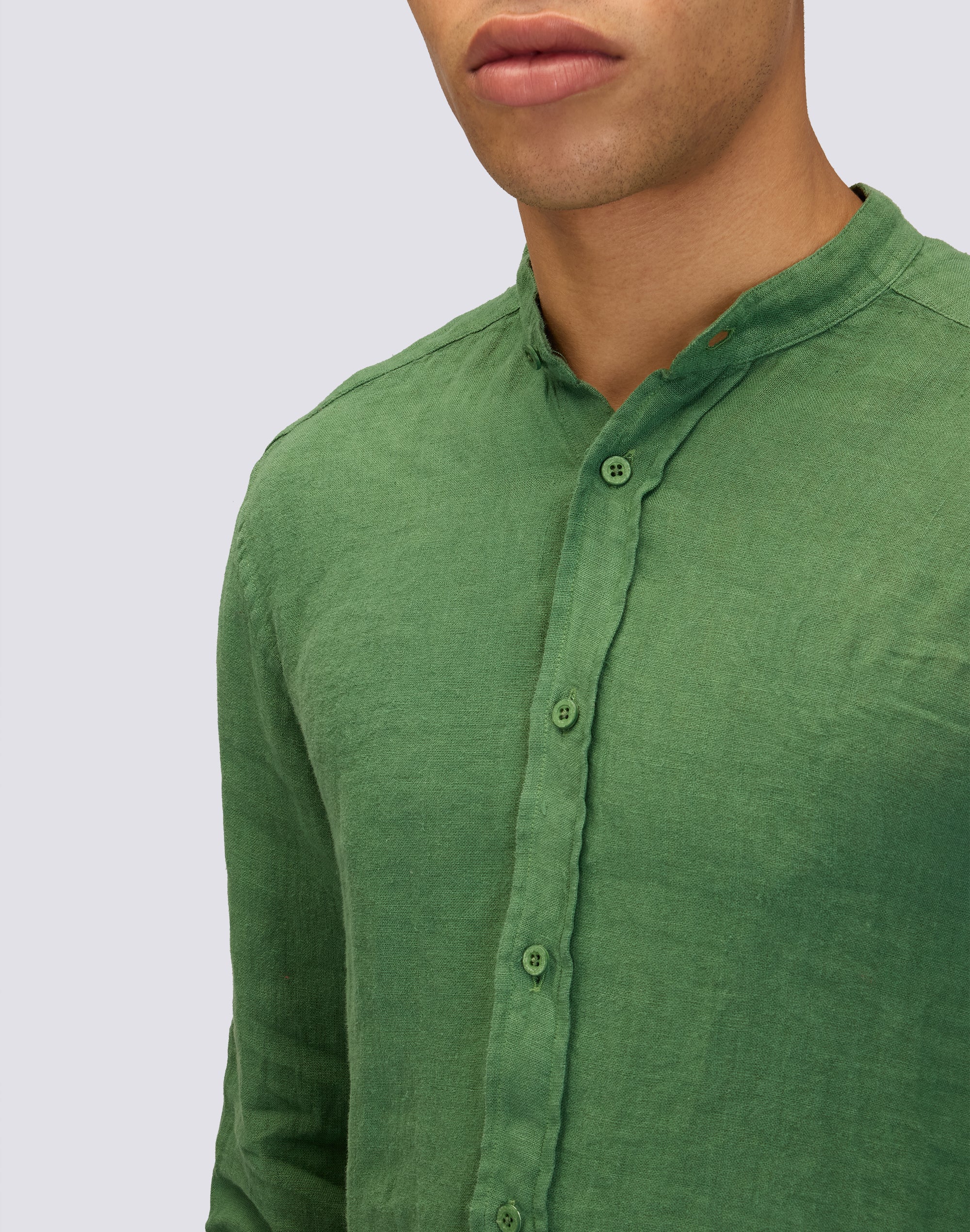 sundek-m821shli5tc-camicia-in-lino-uomo-collo-alla-coreana image 3