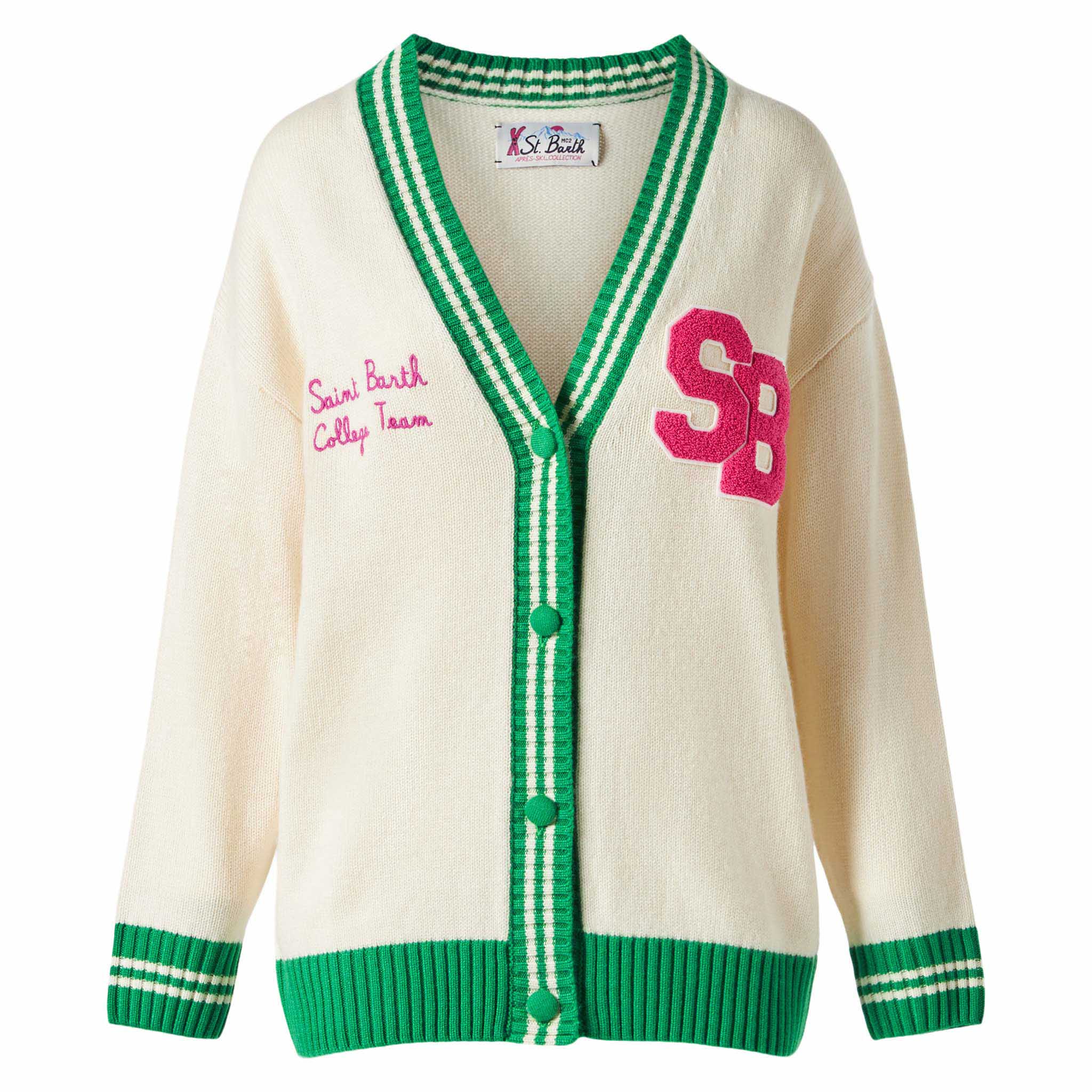 cardigan-chloe-mc2-saint-barth-bianco-con-ricamo image 5