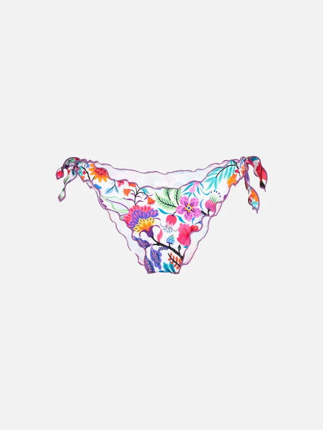 mc2-saint-barth-slip-moon-donna-floreale-con-laccetti-e-balze image 1