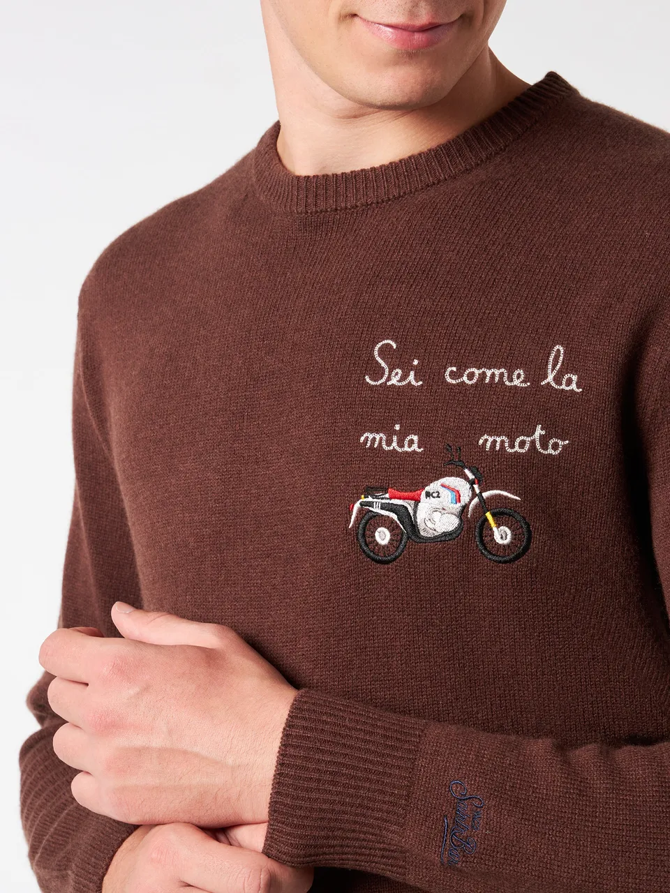 mc2-saint-barth-maglia-heron-uomo-marrone-sei-come-la-mia-moto image 1