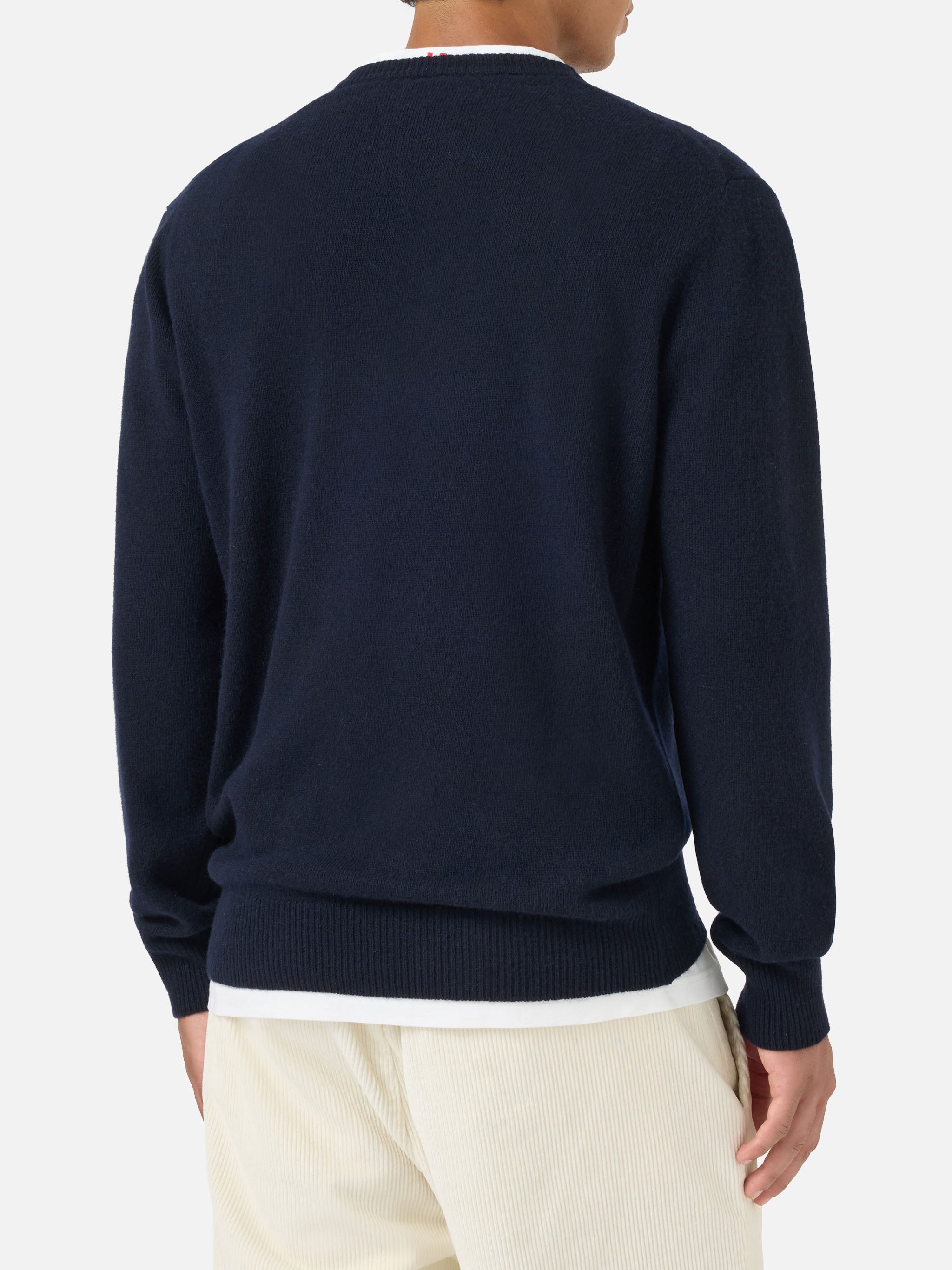 mc2-saint-barth-maglione-girocollo-heron-uomo-blu-ricamo-apres-ski image 3