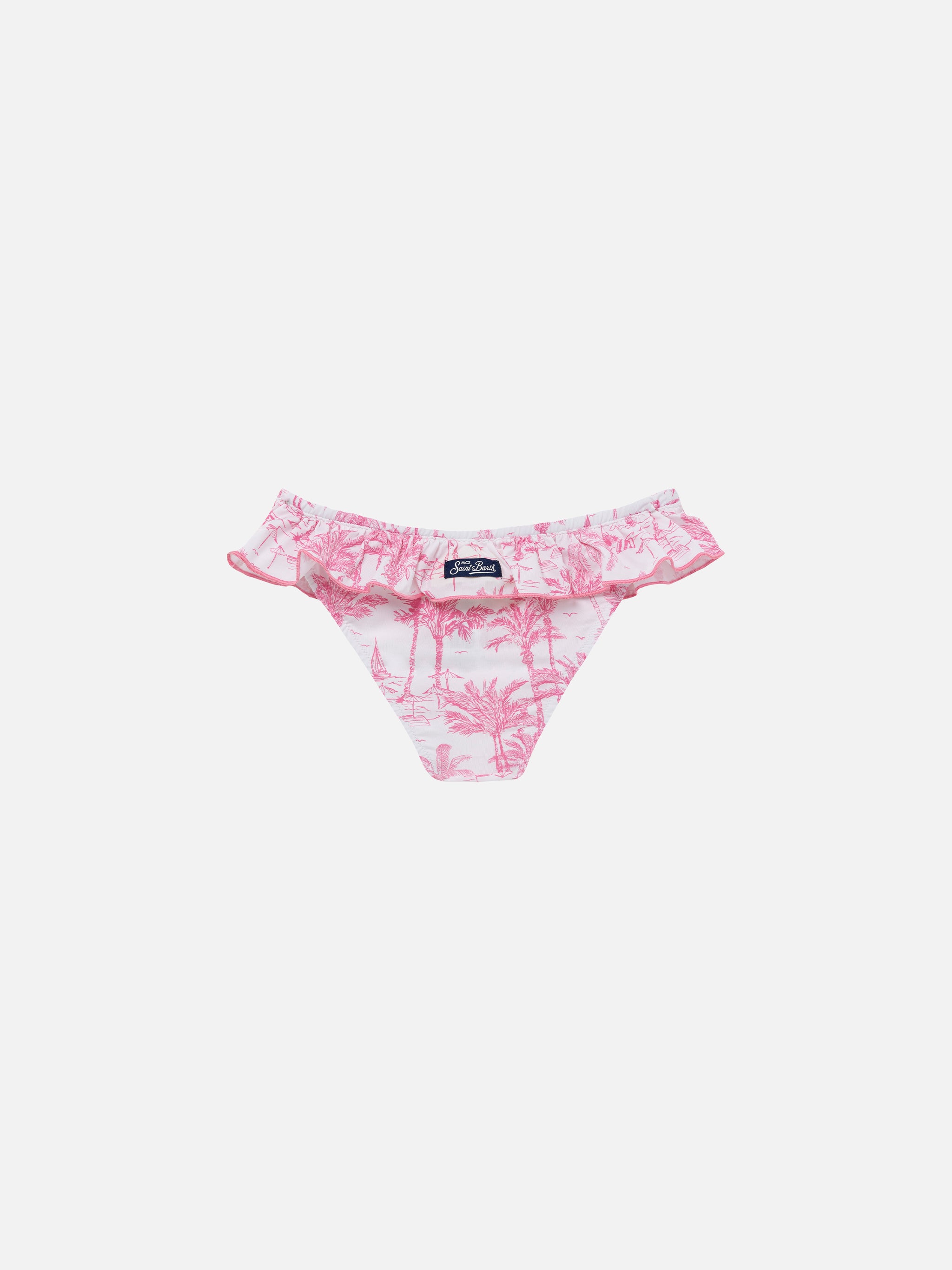 mc2-saint-barth-melly-slip-mare-bimba-volant-toile-de-jouy-azzurro image 2