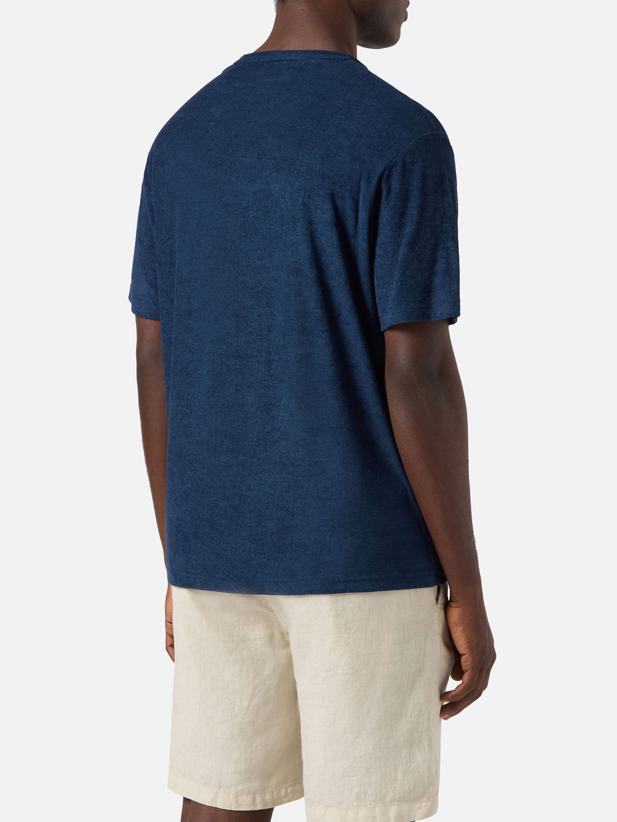 mc2-saint-barth-t-shirt-gary-in-misto-cotone-effetto-spugna-blu-con-ricamo-logo image 4