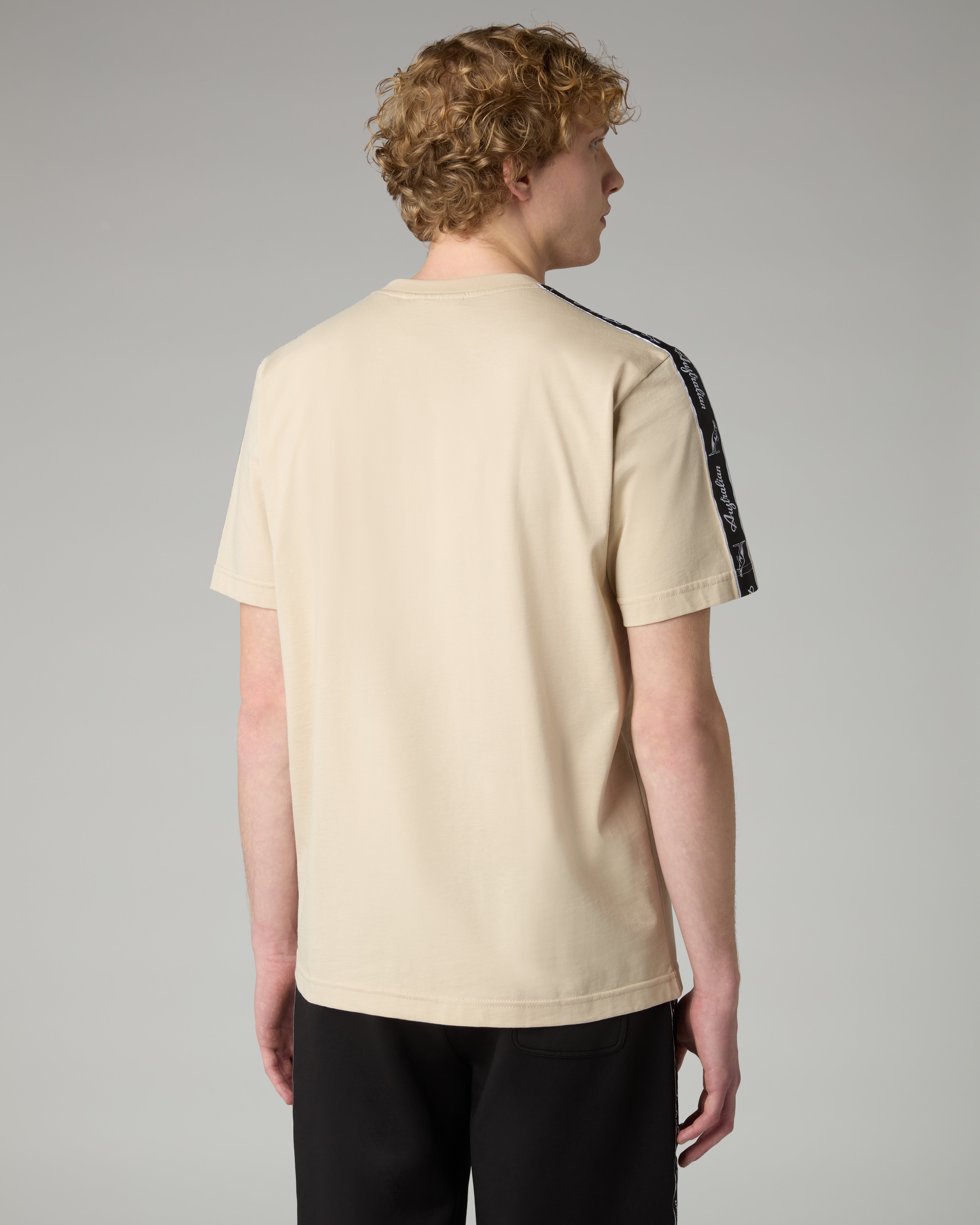 australian-tape-t-shirt-sabbia-in-cotone-regular-fit image 3