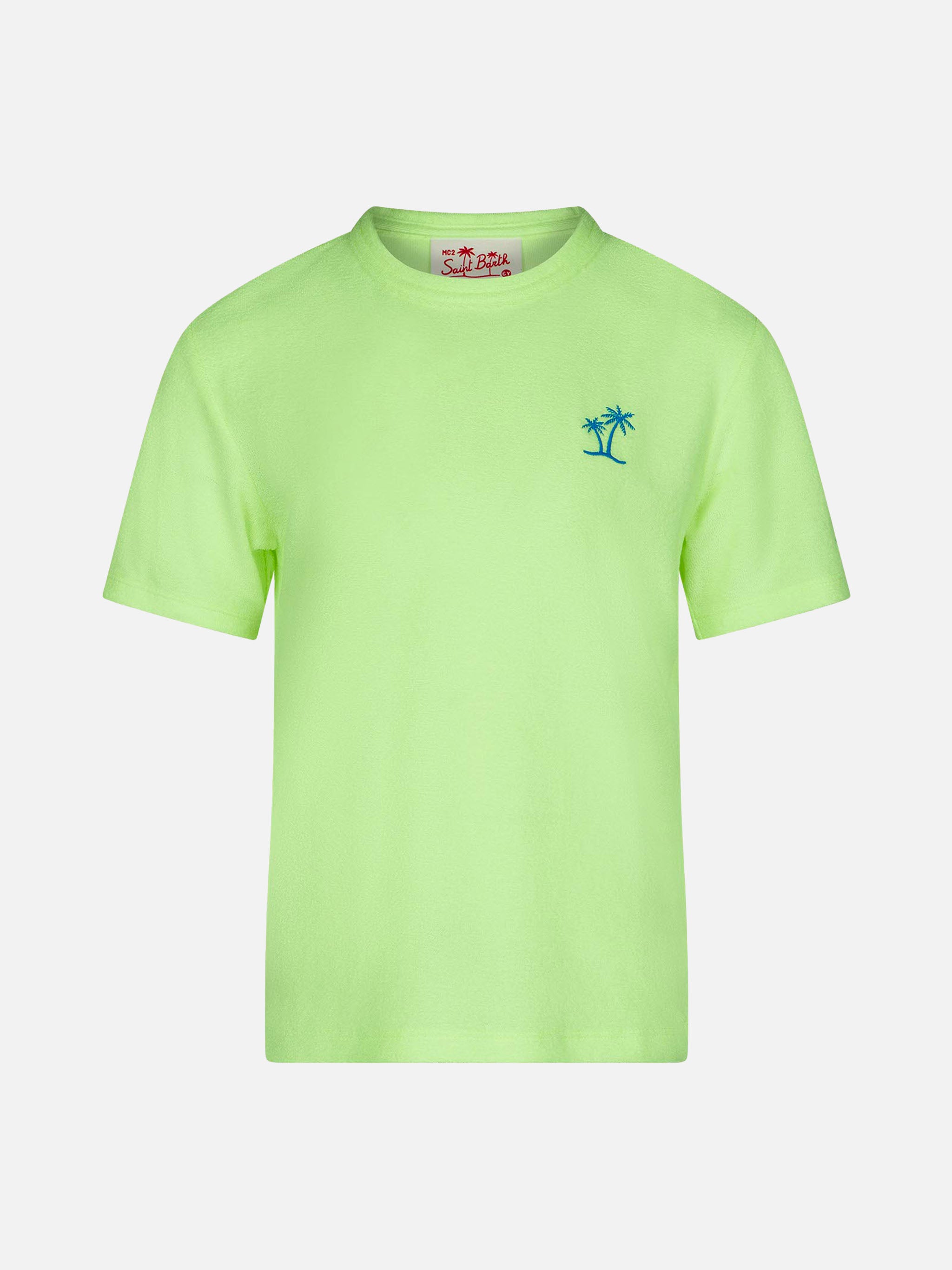 mc2-saint-barth-t-shirt-bambino-in-spugna-gialla-con-taschino image 1