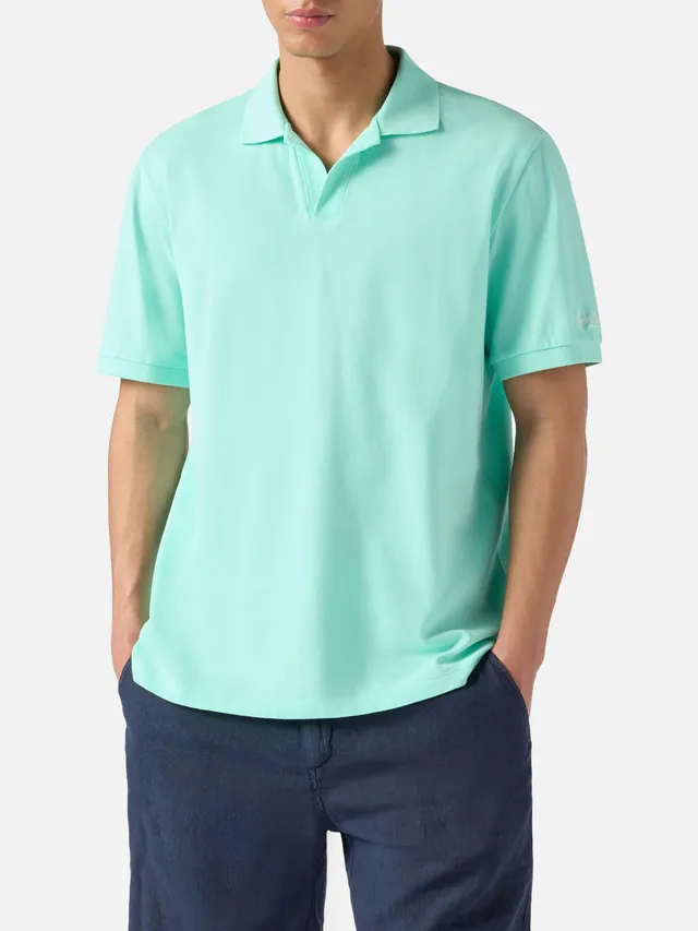 polo-mc2-saint-barth-charles-in-piquet-di-cotone-verde-menta image 1