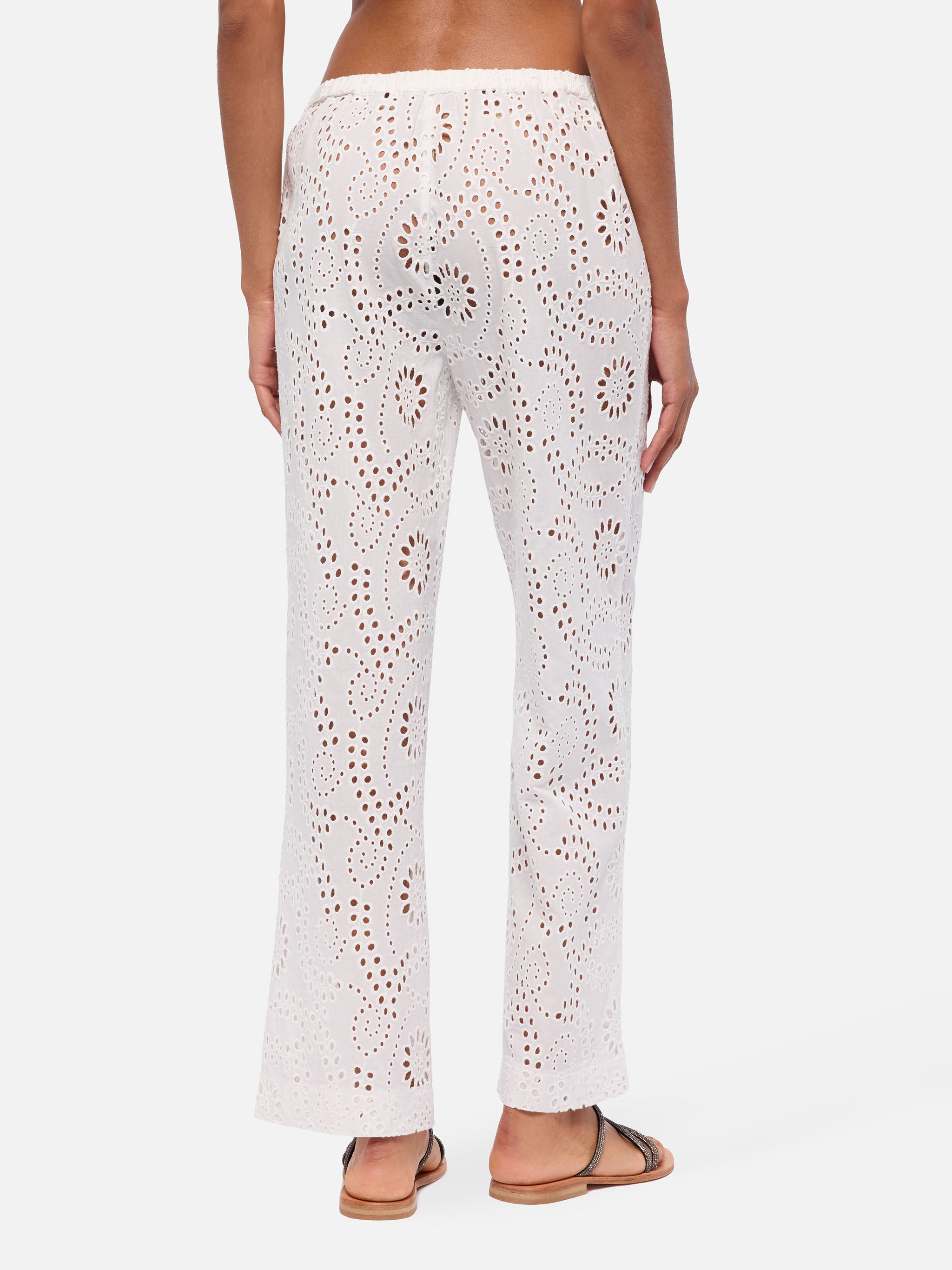 mc2-saint-barth-inez-pantaloni-donna-in-sangallo-cotone-bianco-gamba-dritta image 3