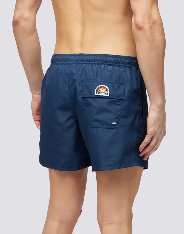 sundek-costume-da-bagno-corto-uomo-in-repreve-con-lacci-tricolore image 1