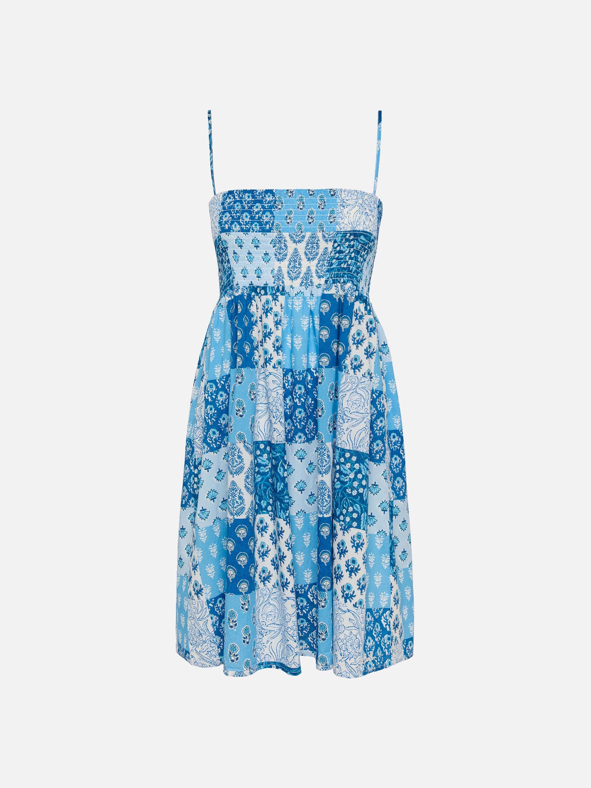 mc2-saint-barth-abito-donna-hawa-in-cotone-con-corpetto-ricamato-a-punto-smock image 4
