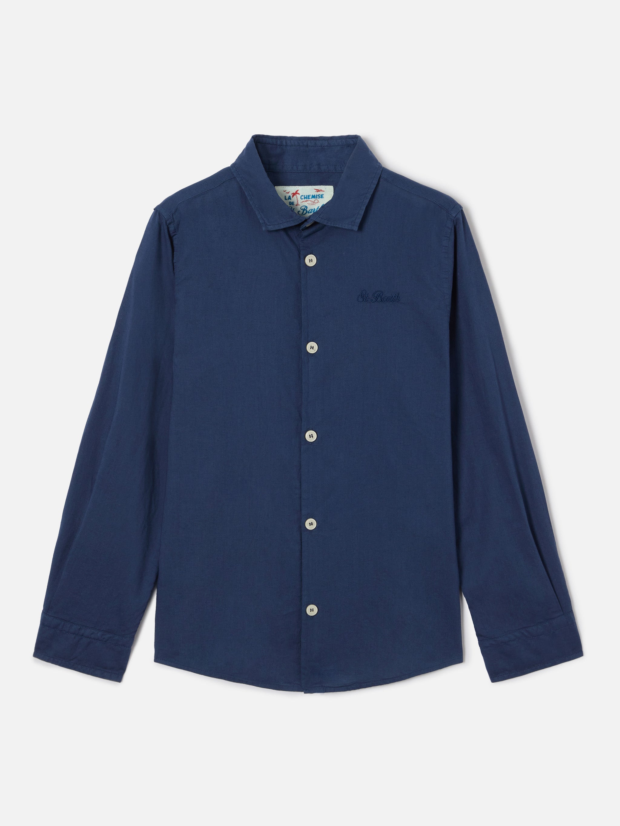 mc2-saint-barth-chemise-jr-camicia-bambino-cotone-voile-blu-navy image 1