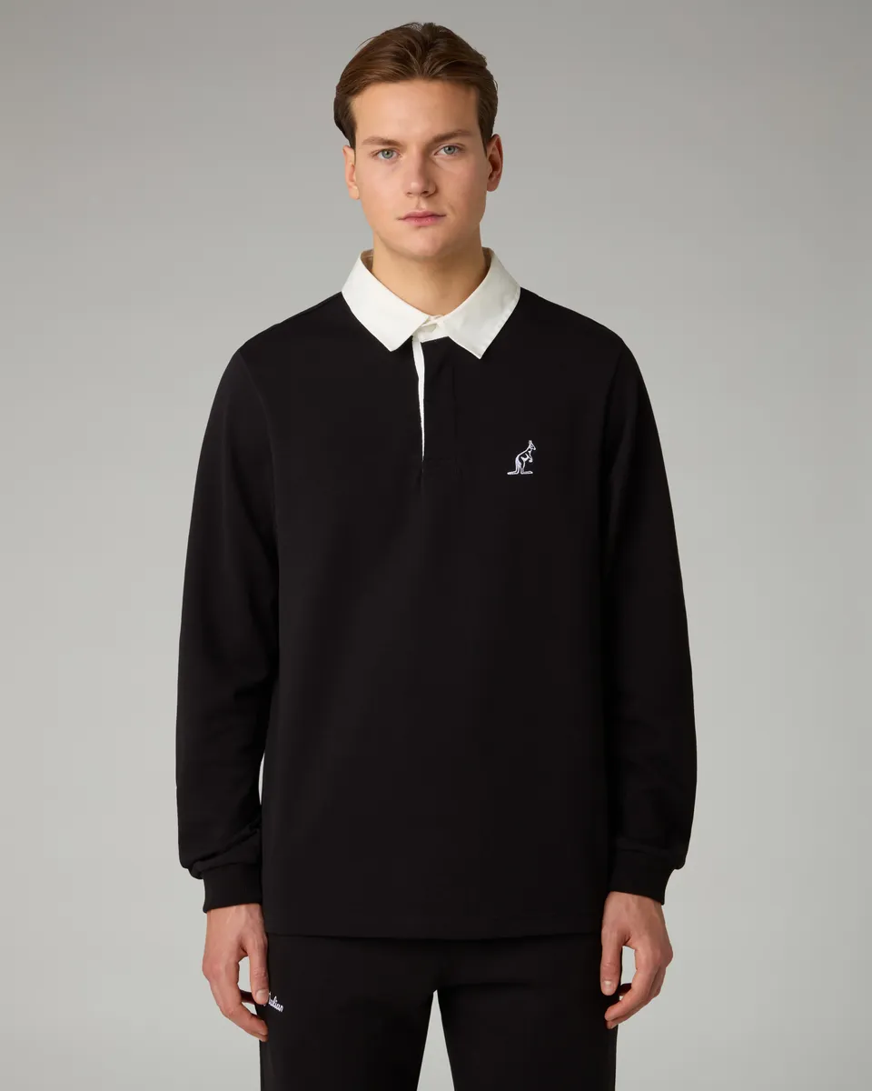 australian-academy-polo-nera-in-piqu-t-regular image 1