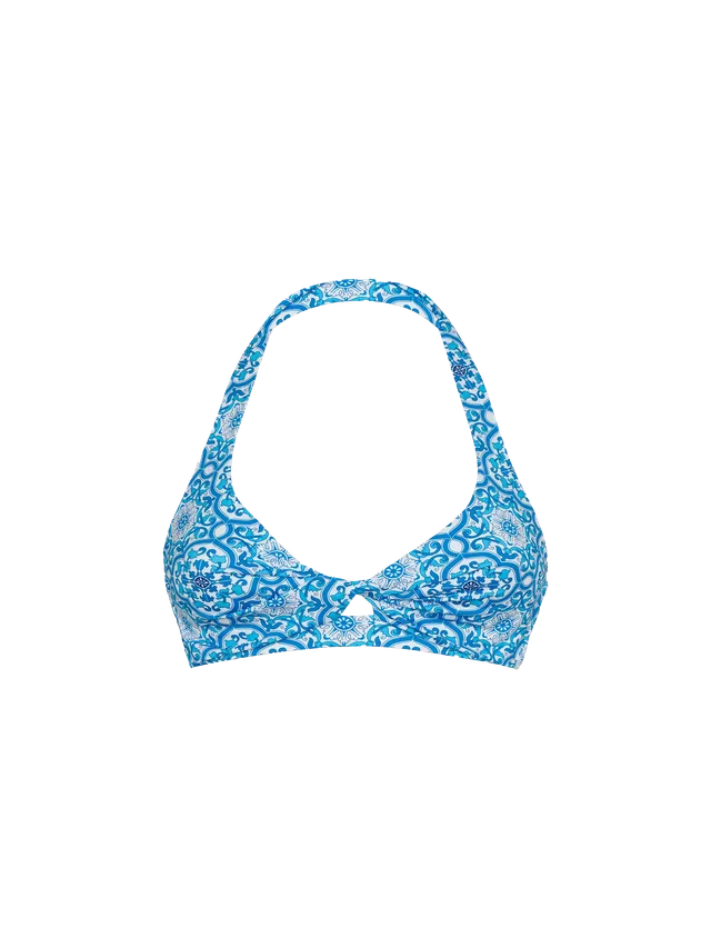 mc2-saint-barth-leda-top-bralette-triangolo-stampa-maiolica image 1