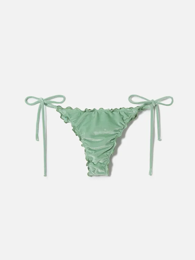 slip-da-bagno-donna-mc2-saint-barth-miami-brasiliana-in-velluto-verde image 1