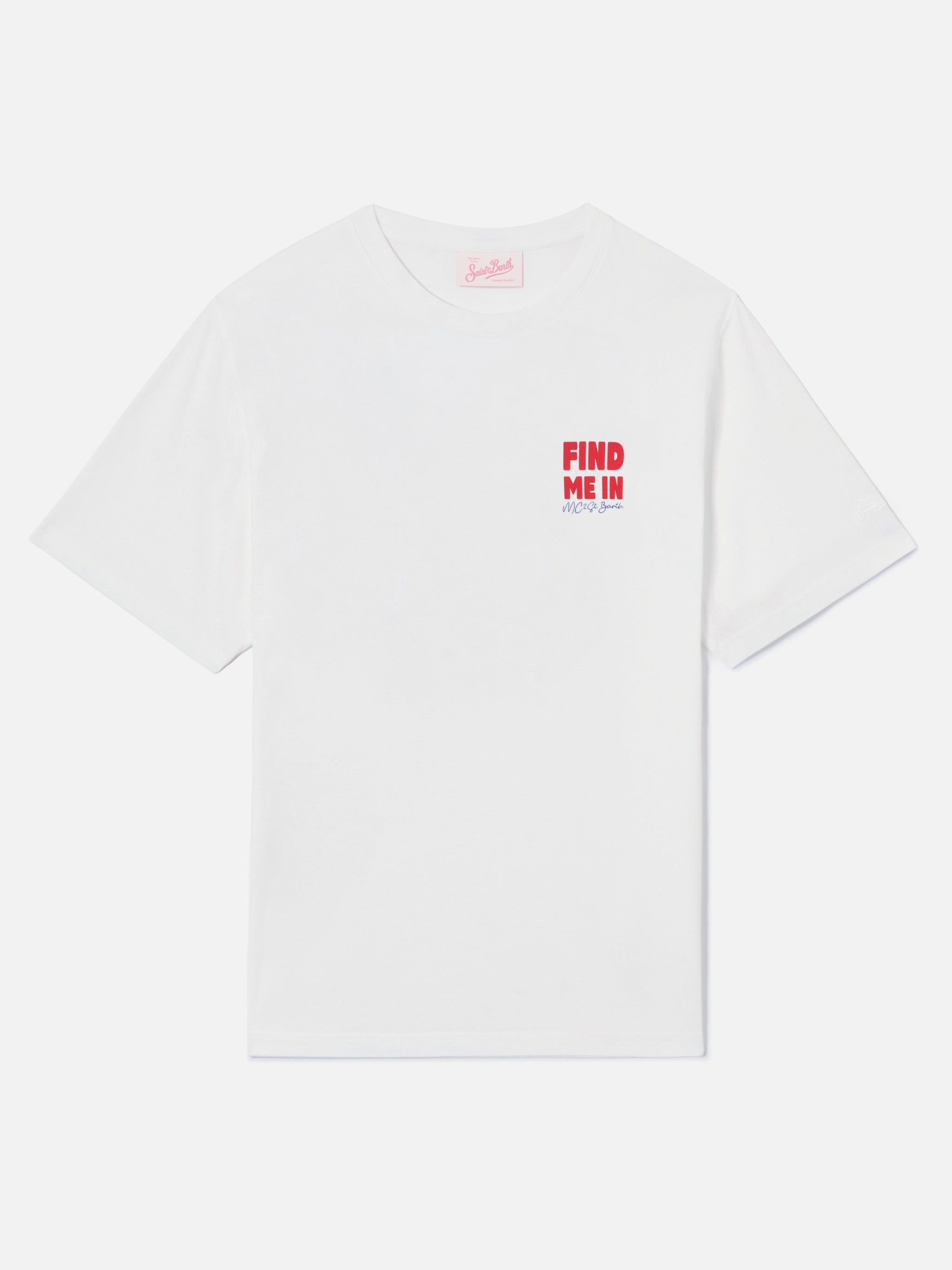 mc2-saint-barth-t-shirt-emilie-donna-bianca-stampa-find-me-in-vacation-cotone-or image 6