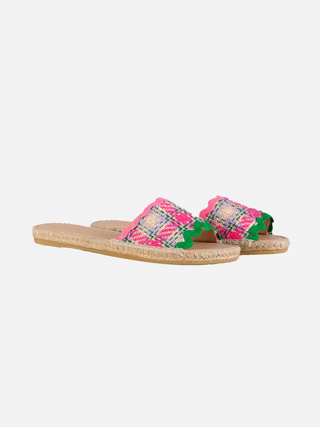 mc2-saint-barth-luz-wave-espadrillas-slide-donna-tweed-multicolor image 1