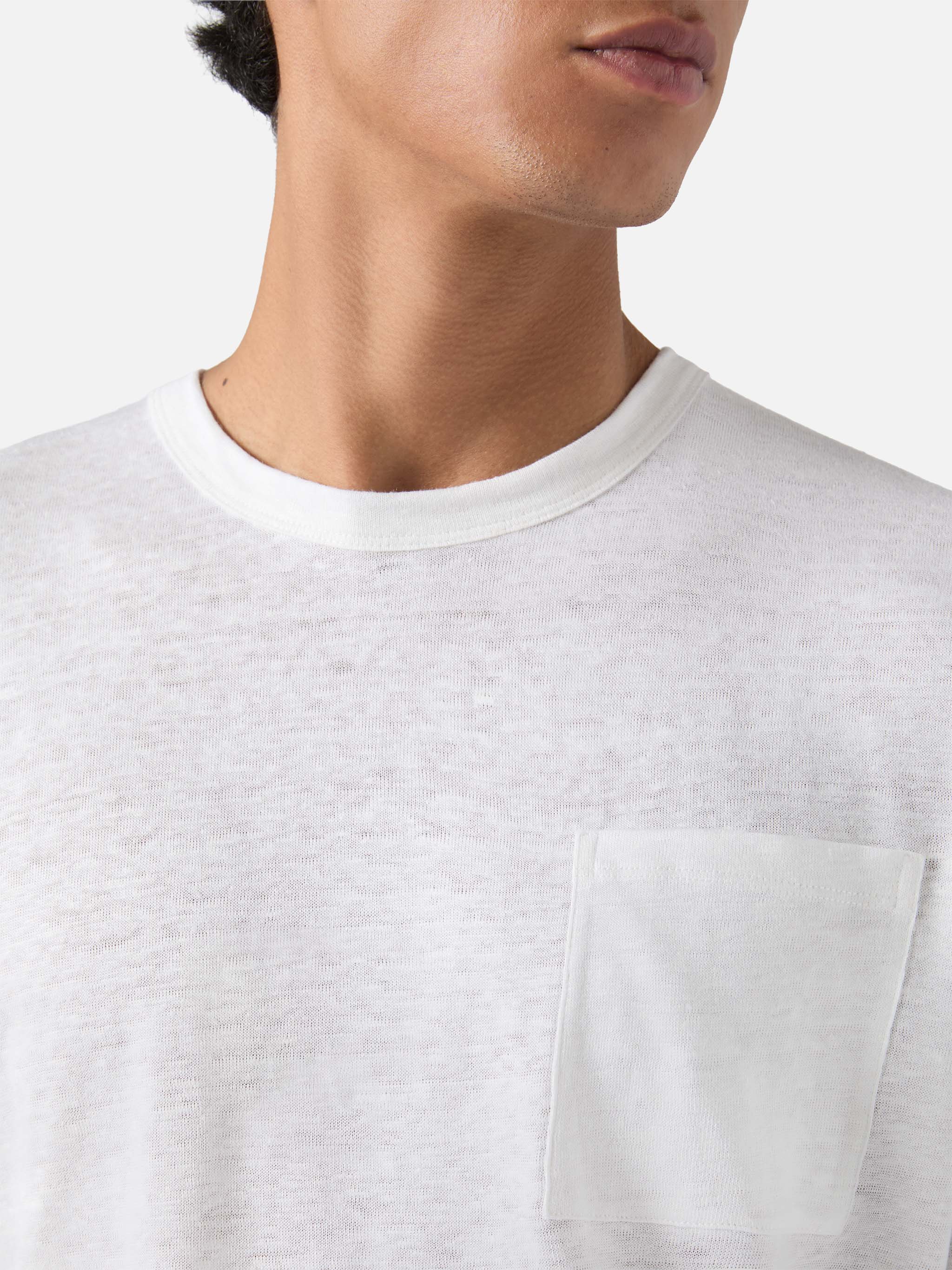 mc2-saint-barth-t-shirt-ecstasea-uomo-in-lino-jersey-bianca-tinta-unita-con-tasc image 3