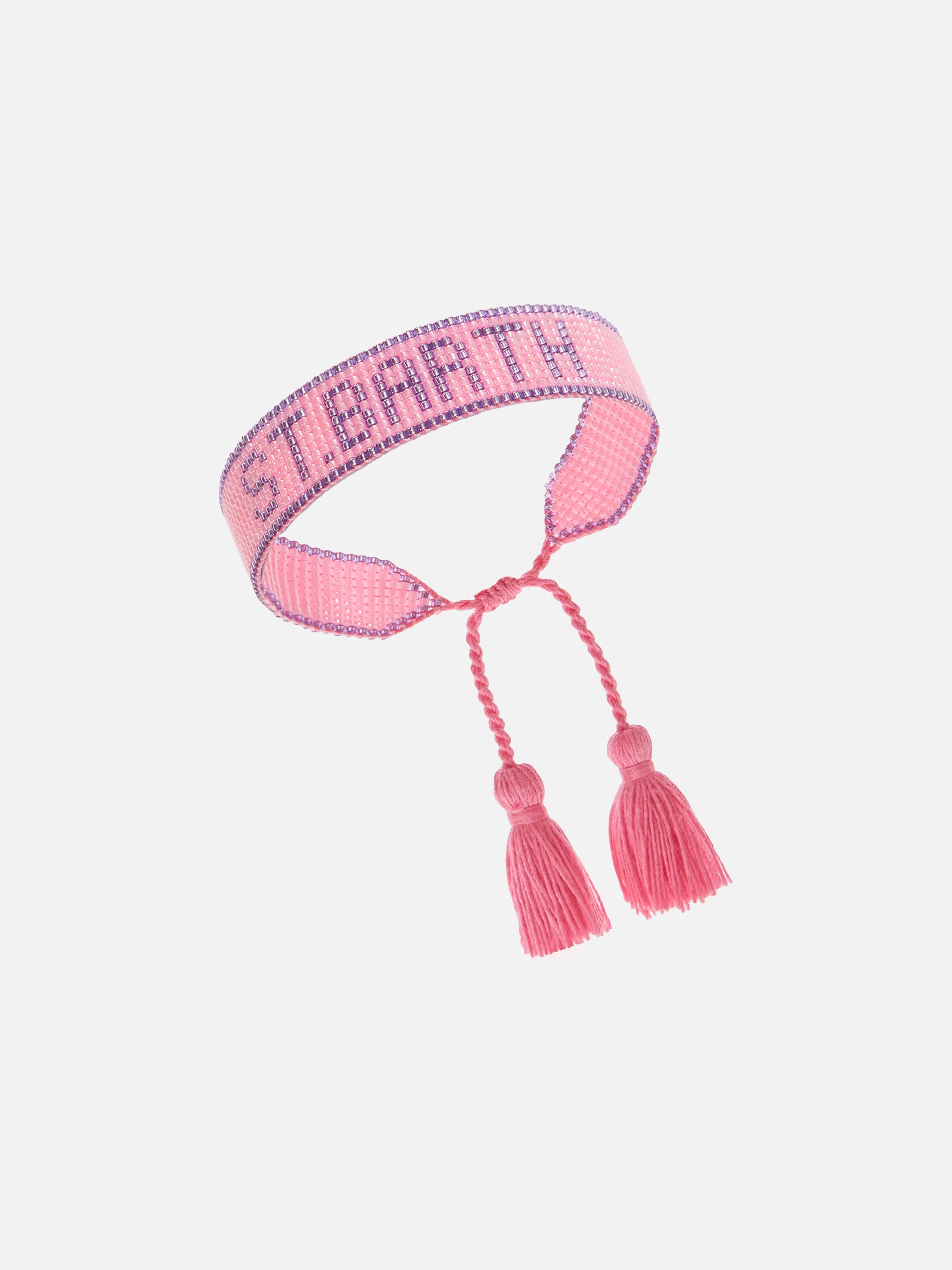 mc2-saint-barth-bracciale-peabc001-tessuto-rosa-e-viola-con-lettering-perline image 2