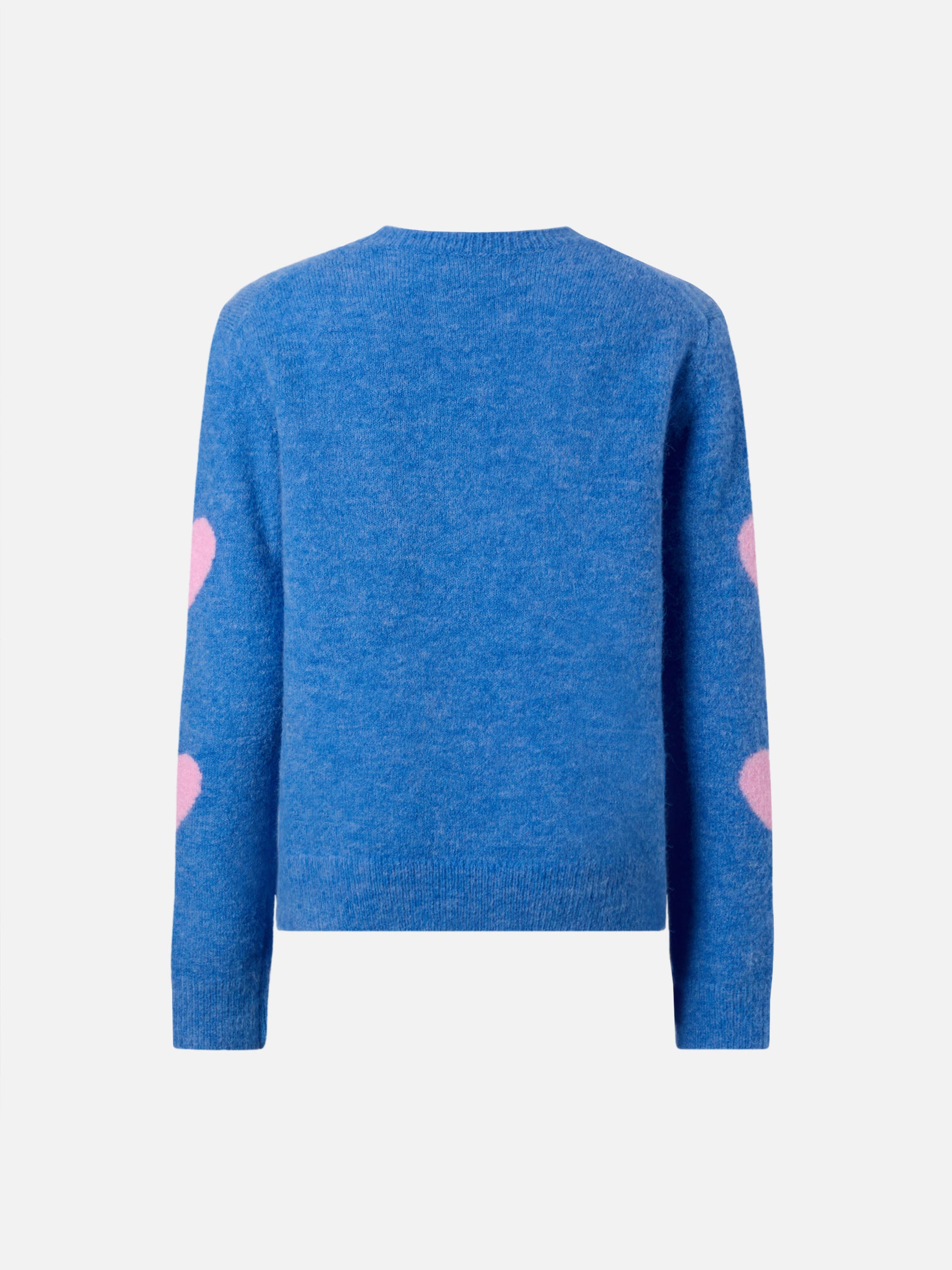 mc2-saint-barth-maglione-princess-bambina-blu-alpaca-stretch-jacquard-cuori-kiss image 2
