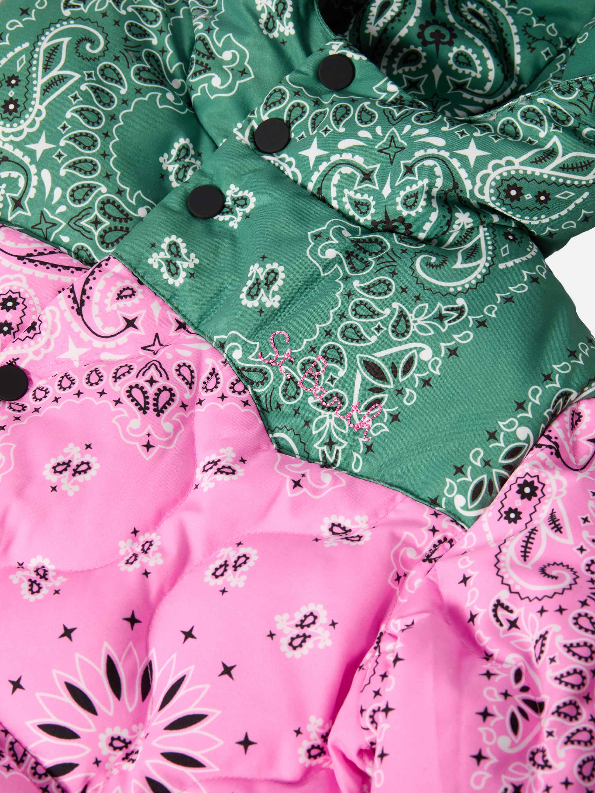mc2-saint-barth-baxter-jr-piumino-con-cappuccio-da-bambina-stampa-bandana-rosa-v image 2