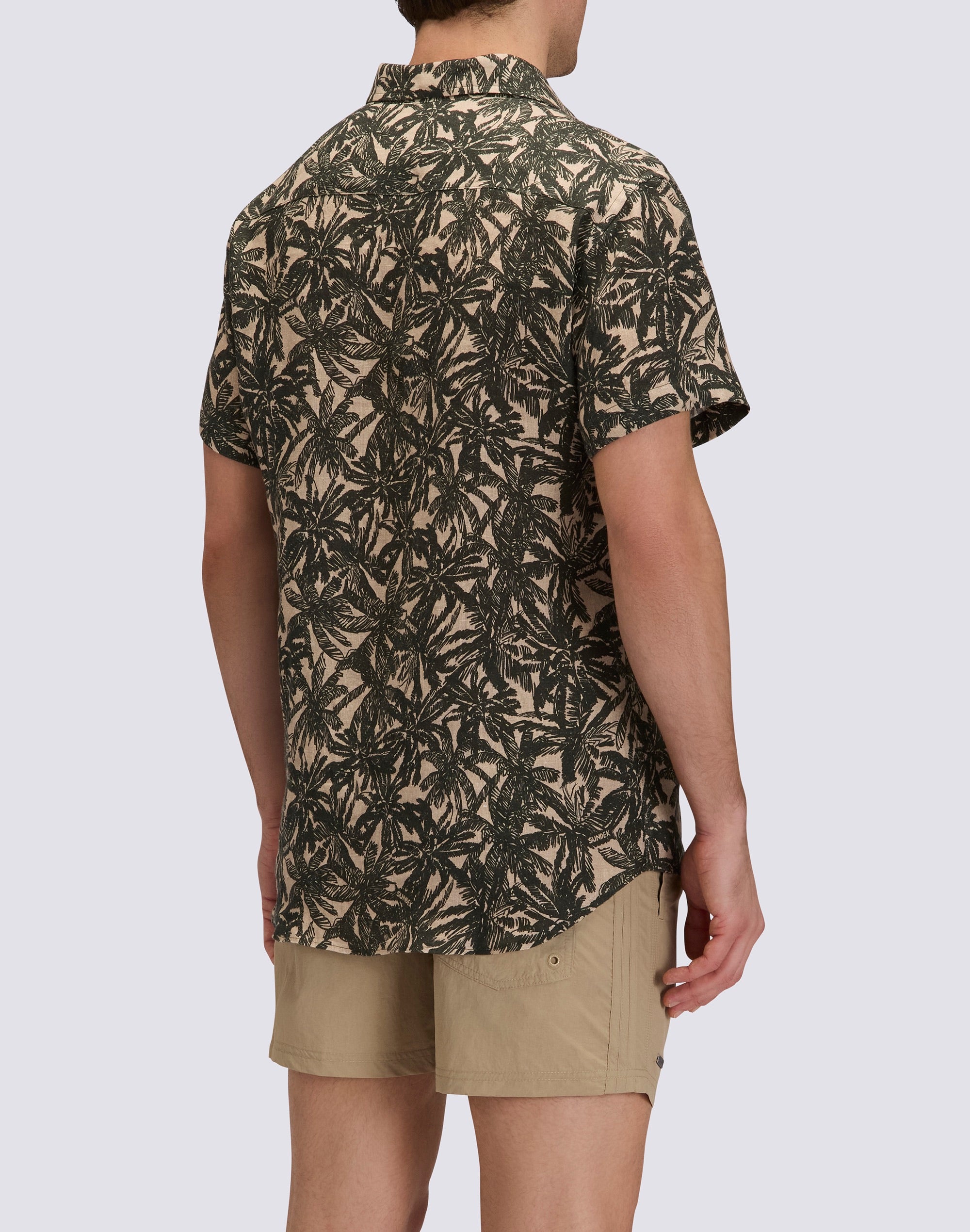 sundek-camicia-uomo-in-lino-a-mezze-maniche-stampata-regular-fit image 2