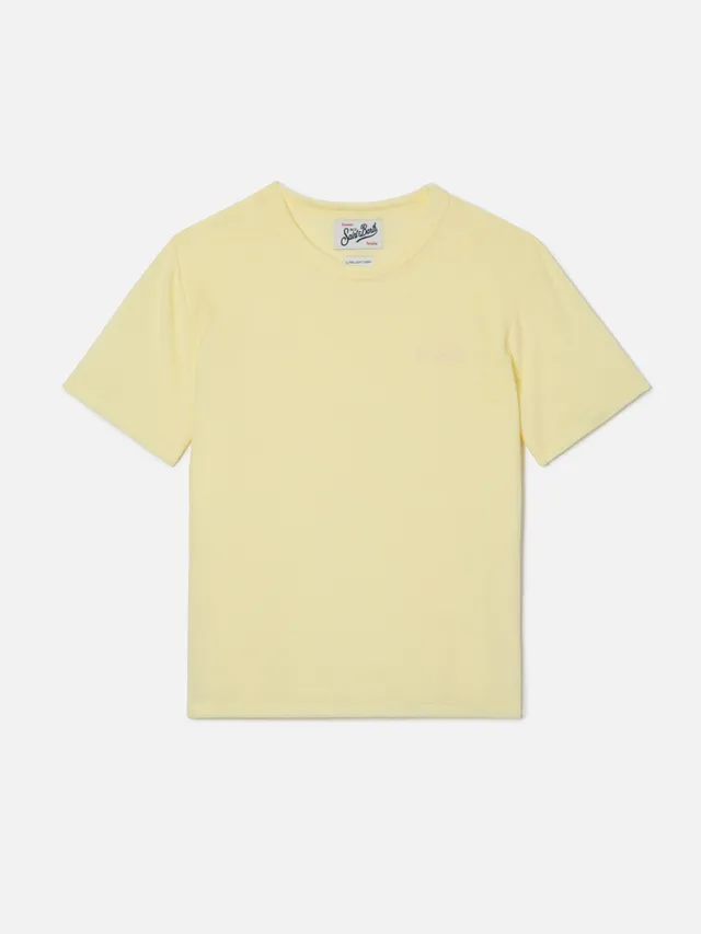 mc2-saint-barth-t-shirt-gary-jr-da-bambino-in-tessuto-effetto-spugna-giallo-con- image 1
