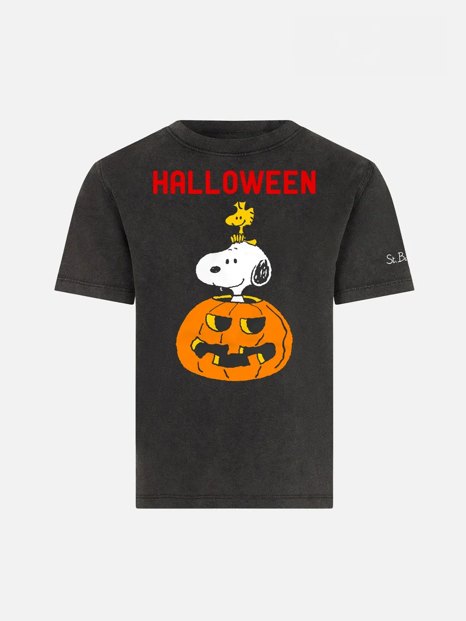 t-shirt-bambino-mc2-saint-barth-halloween-snoopy-peanuts-edizione-speciale-nera image 1