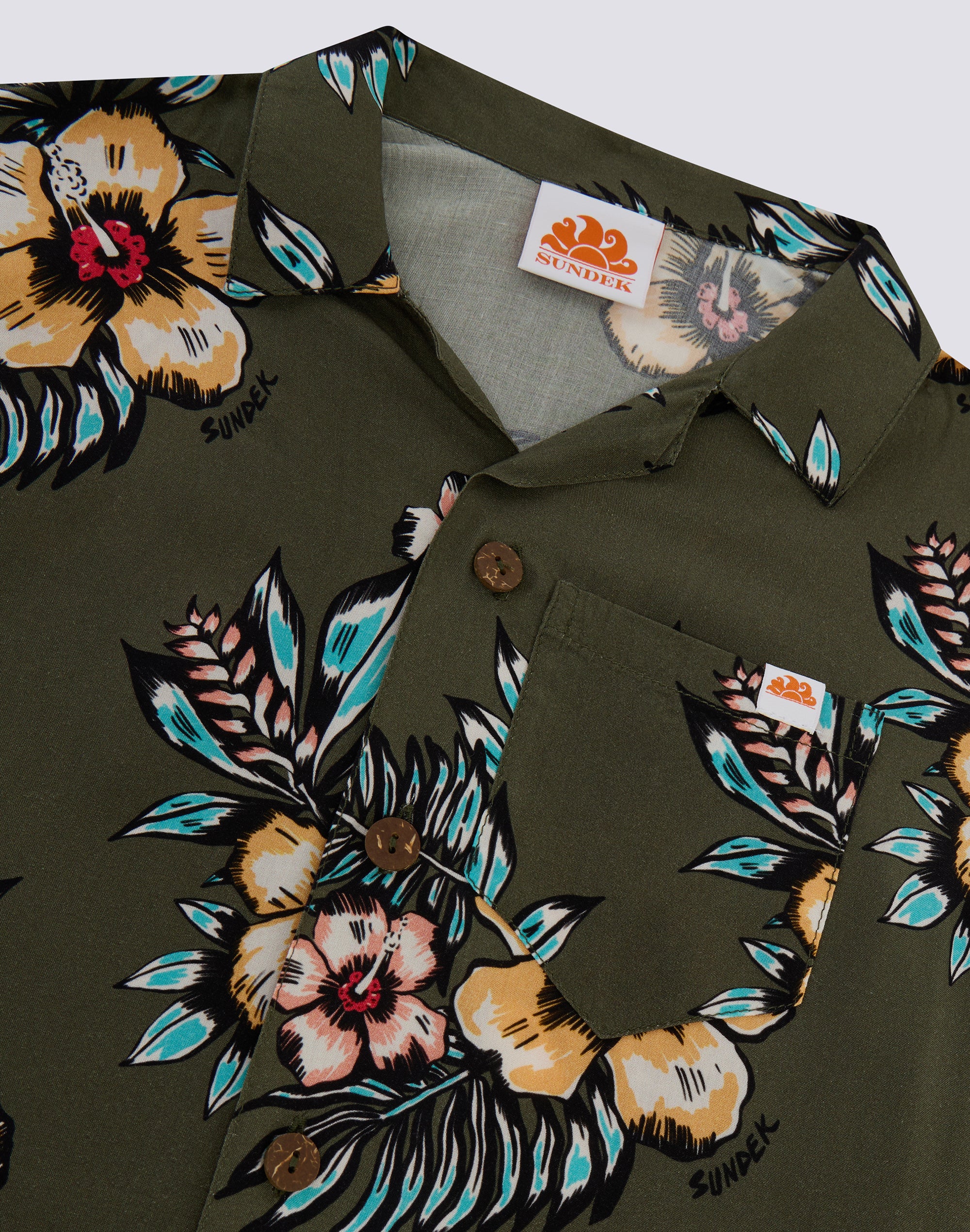 sundek-camicia-bambino-bowling-stampa-floreale-in-viscosa-popeline image 3