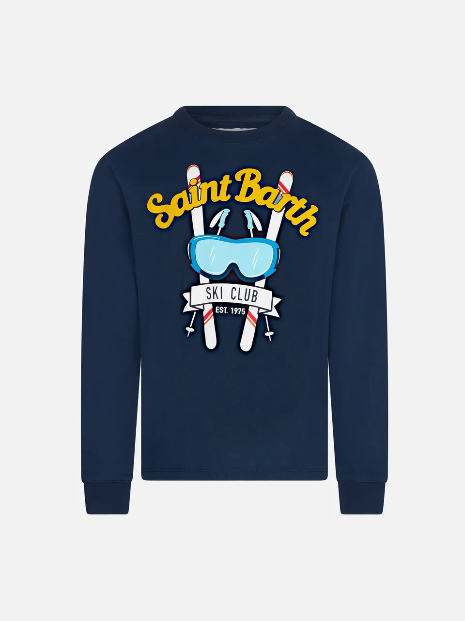 mc2-saint-barth-t-shirt-bambino-blu-navy-maniche-lunghe-sky-club-bambino image 1