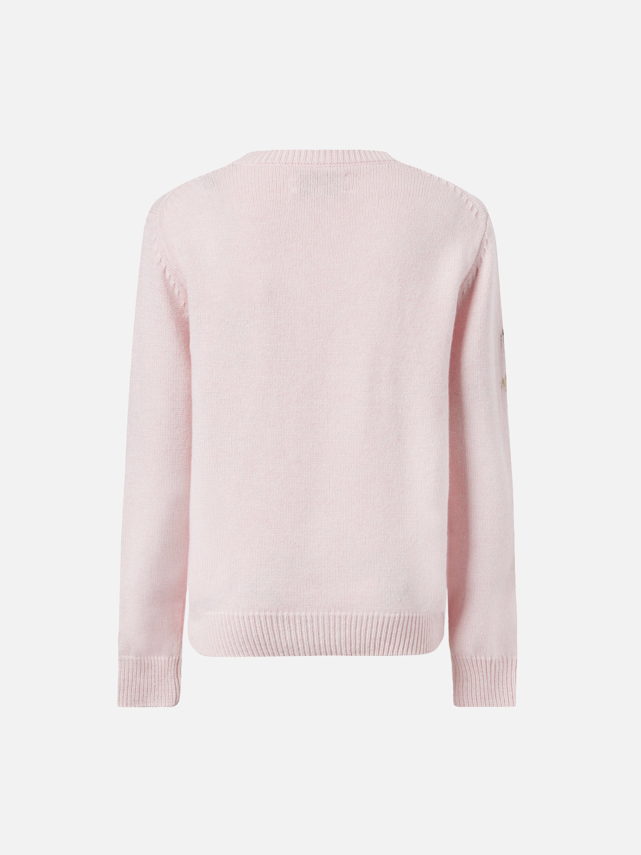 mc2-saint-barth-princess-girocollo-in-misto-cashmere-con-jacquard-orsetti-rosa image 3